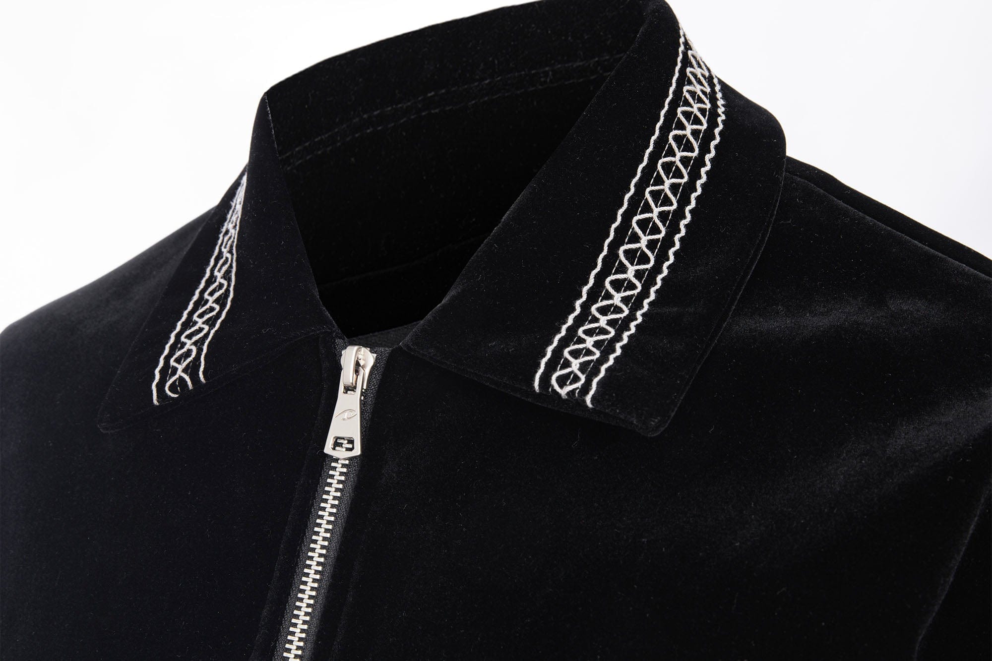 CATSSTAC Velvet Embroidered Trim Jacket, premium urban and streetwear designers apparel on PROJECTISR.com, CATSSTAC