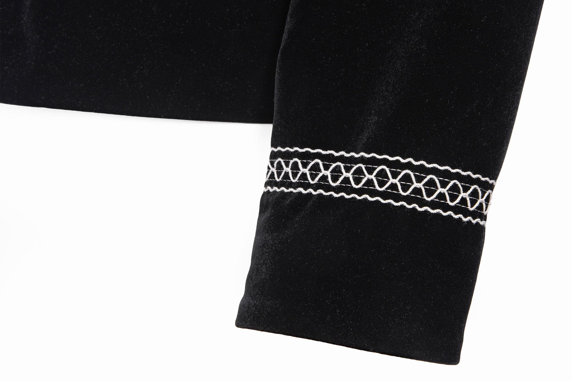 CATSSTAC Velvet Embroidered Trim Jacket, premium urban and streetwear designers apparel on PROJECTISR.com, CATSSTAC