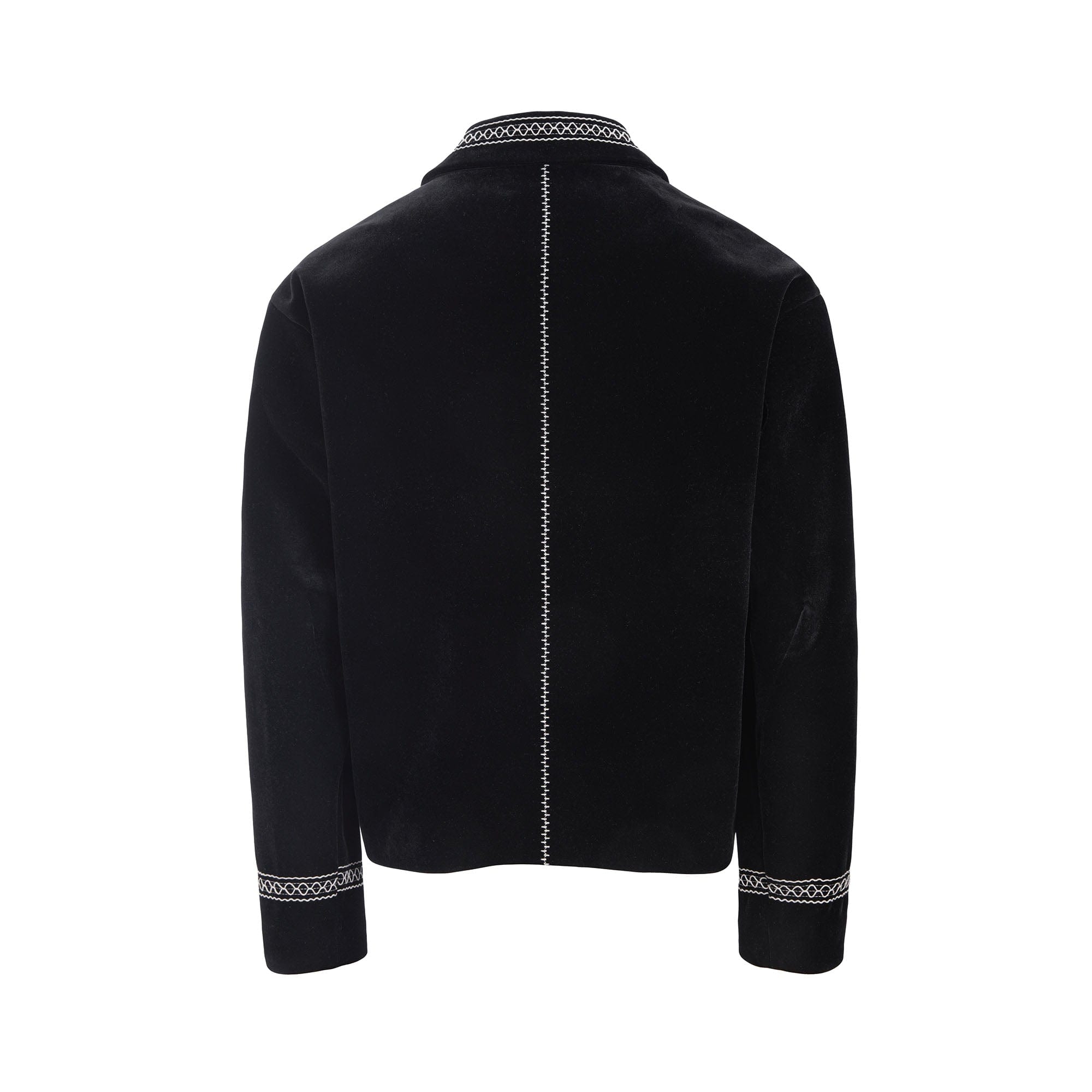 CATSSTAC Velvet Embroidered Trim Jacket, premium urban and streetwear designers apparel on PROJECTISR.com, CATSSTAC