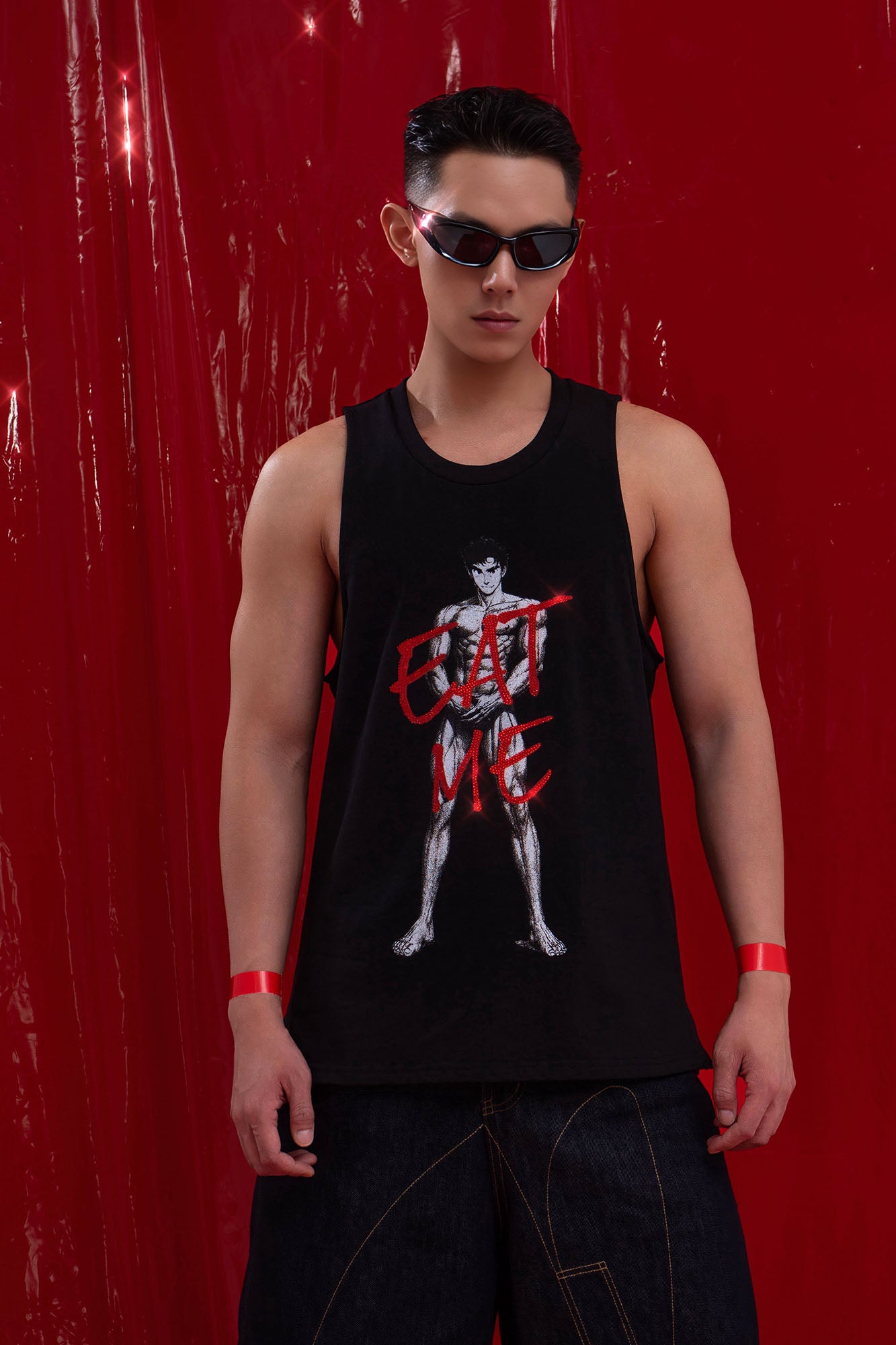 CLP Diamond Eat Me Graphic Tank Top, premium urban and streetwear designers apparel on PROJECTISR.com, CLP