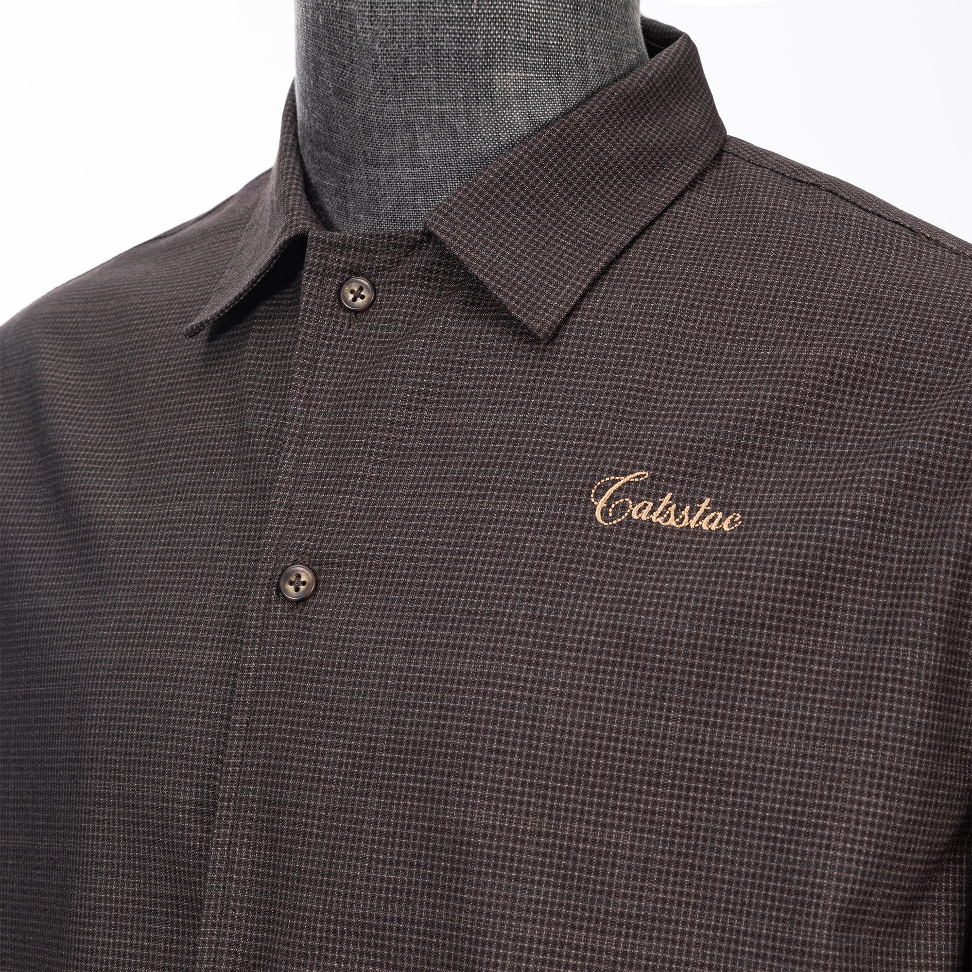 CATSSTAC Retro Gingham Drawstring Hem Boxy Shirt, premium urban and streetwear designers apparel on PROJECTISR.com, CATSSTAC