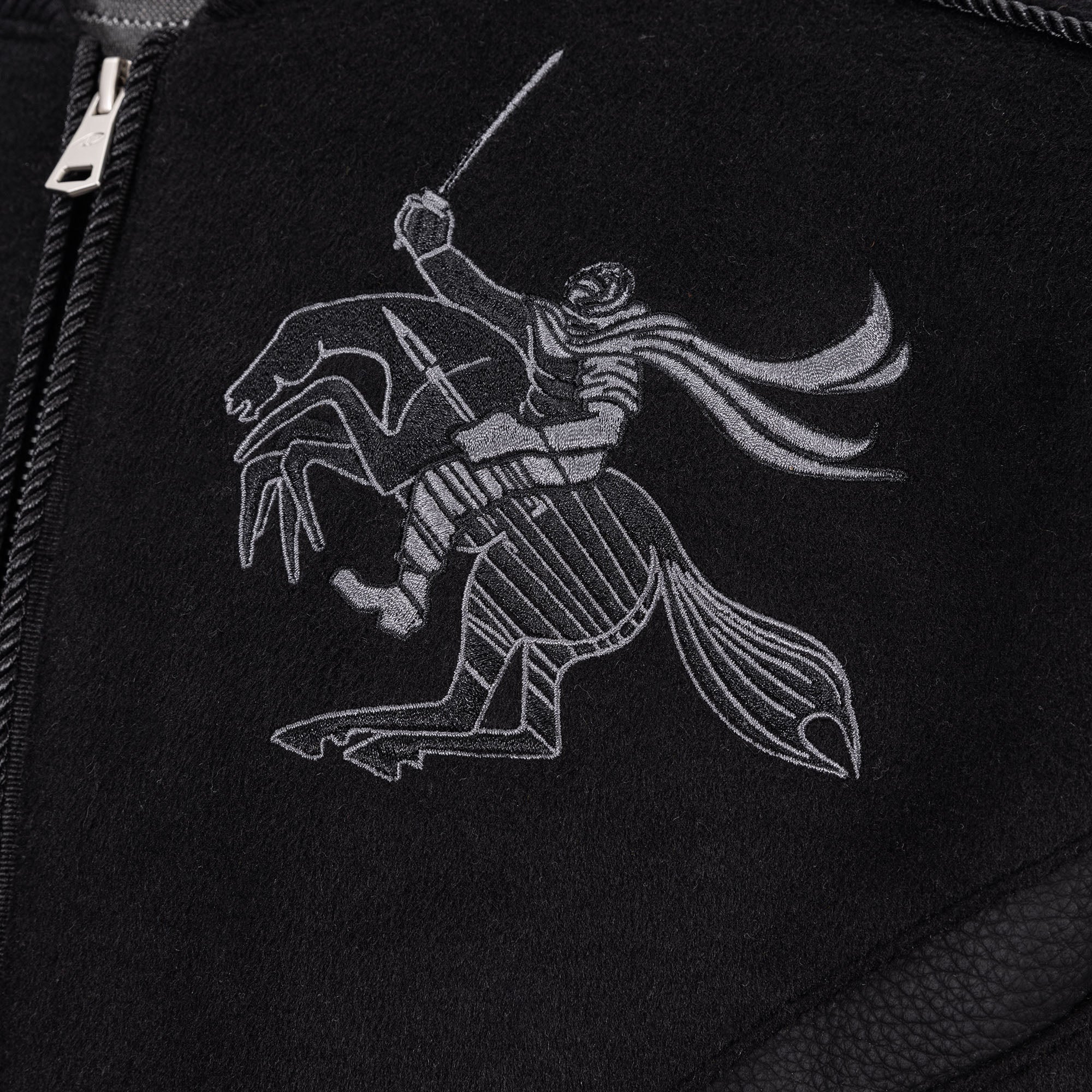 CATSSTAC Warrior Embroidered Panel Bomber Jacket, premium urban and streetwear designers apparel on PROJECTISR.com, CATSSTAC