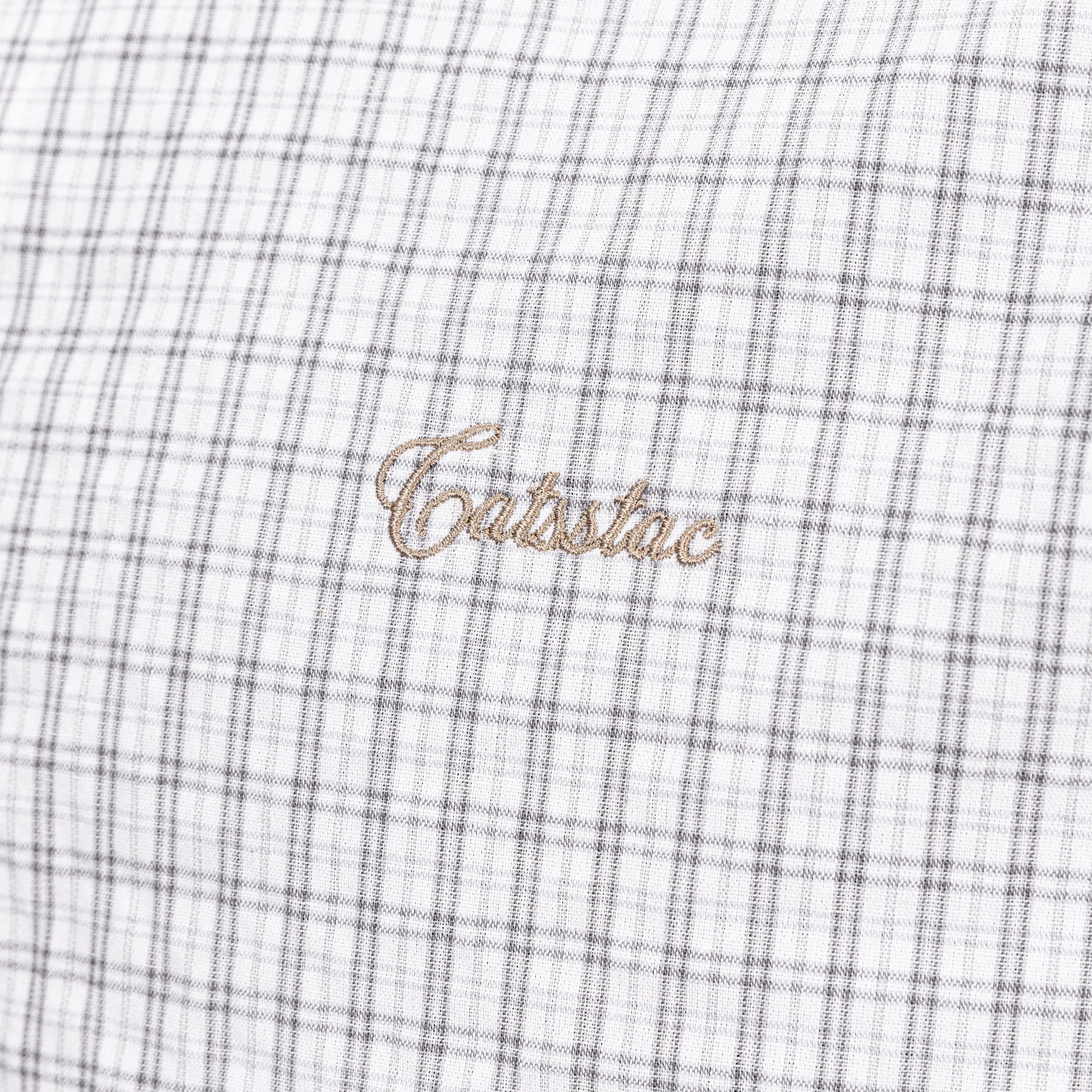 CATSSTAC Essential Gingham Embroidered Shirt, premium urban and streetwear designers apparel on PROJECTISR.com, CATSSTAC
