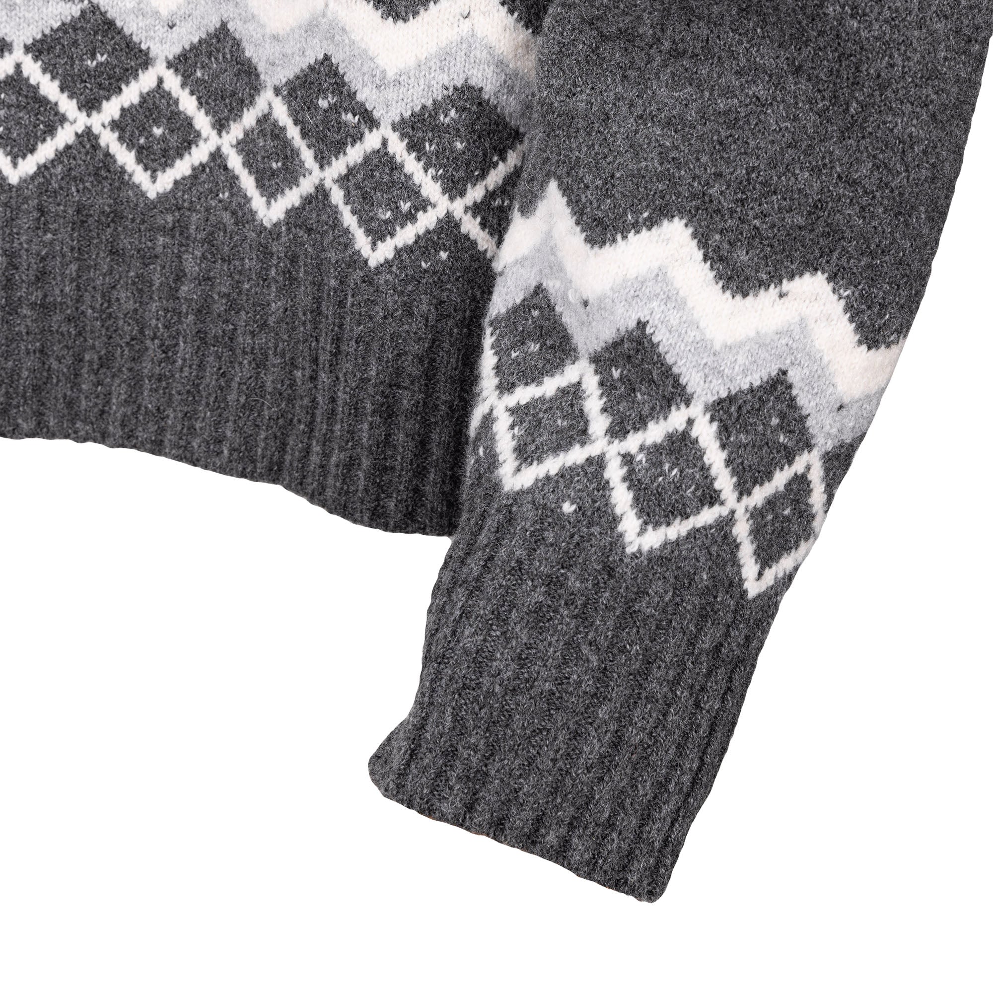 CATSSTAC Nordic Pattern Hem Shawl Collar Sweater, premium urban and streetwear designers apparel on PROJECTISR.com, CATSSTAC