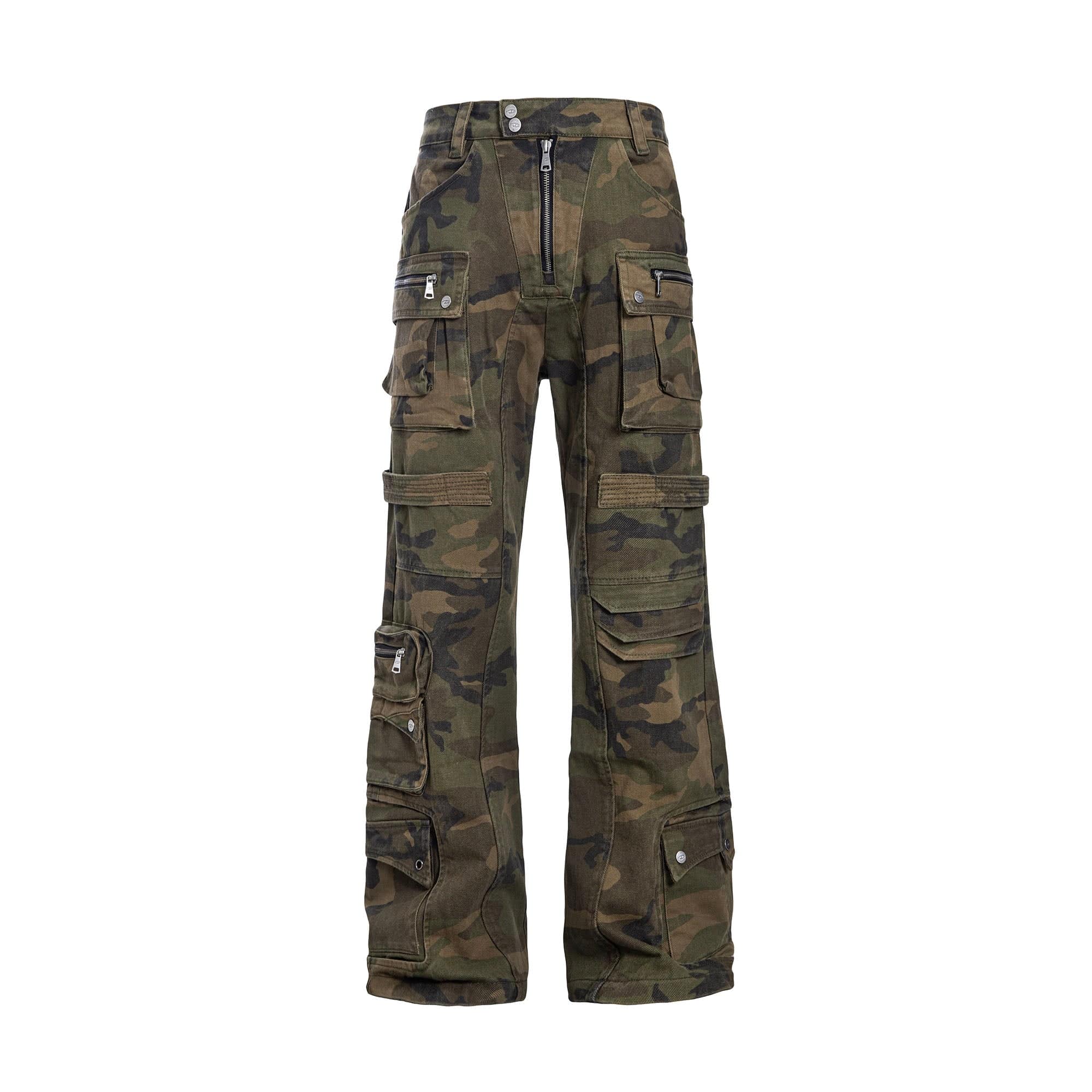 CATSSTAC Multi-Pocket Camo Cargo Pants, premium urban and streetwear designers apparel on PROJECTISR.com, CATSSTAC