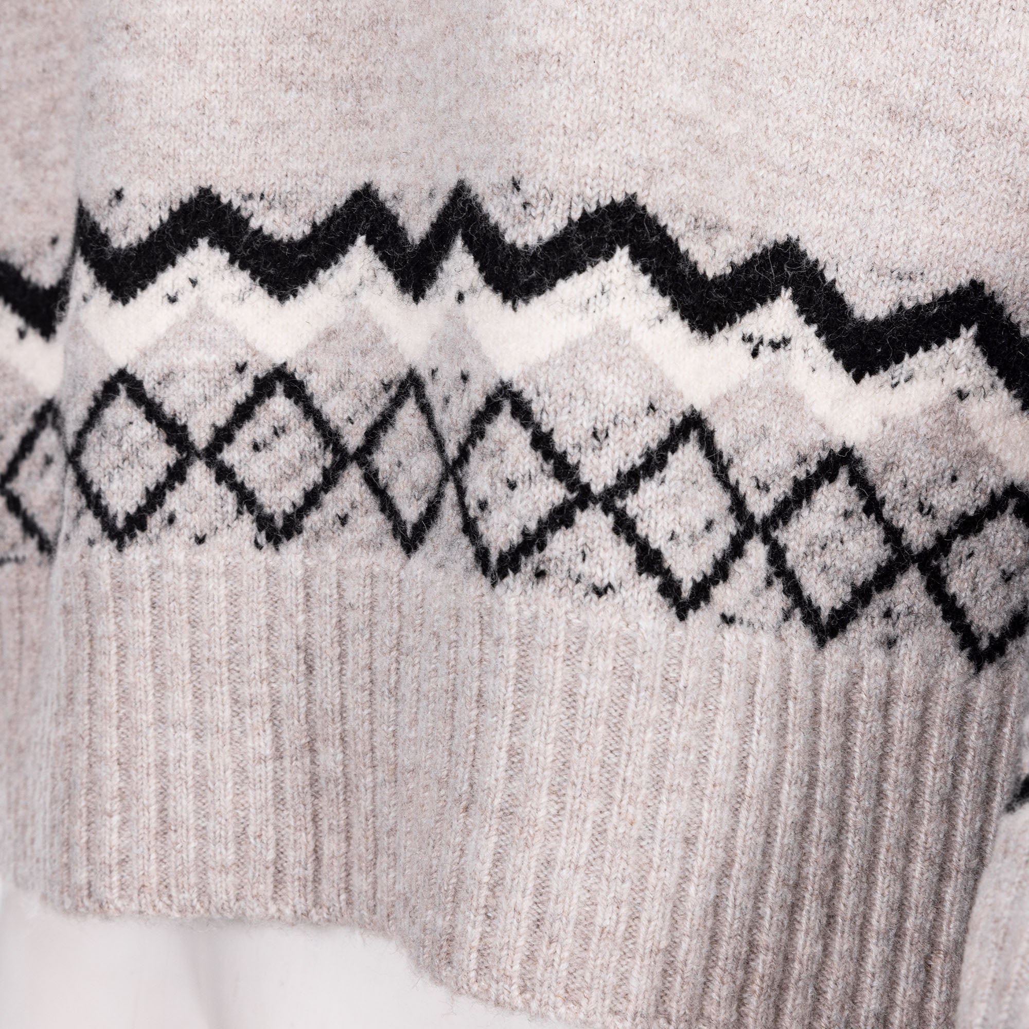 CATSSTAC Nordic Pattern Hem Shawl Collar Sweater, premium urban and streetwear designers apparel on PROJECTISR.com, CATSSTAC