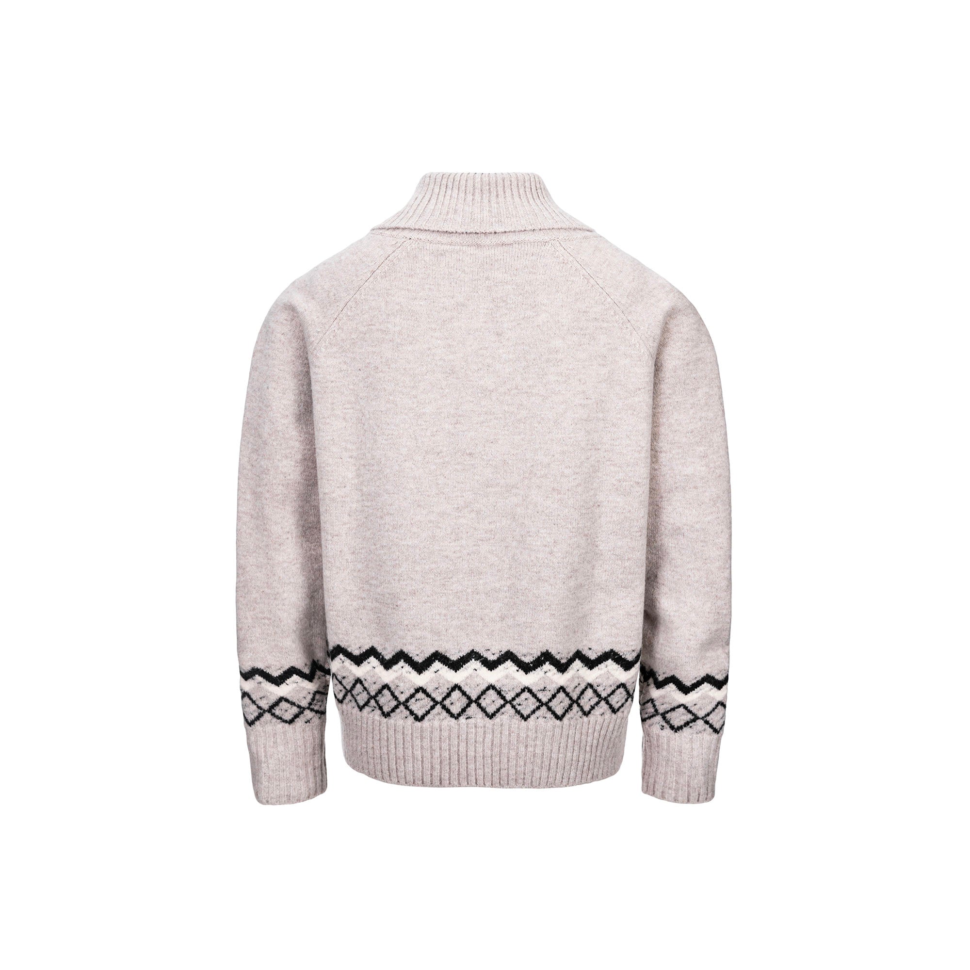 CATSSTAC Nordic Pattern Hem Shawl Collar Sweater, premium urban and streetwear designers apparel on PROJECTISR.com, CATSSTAC