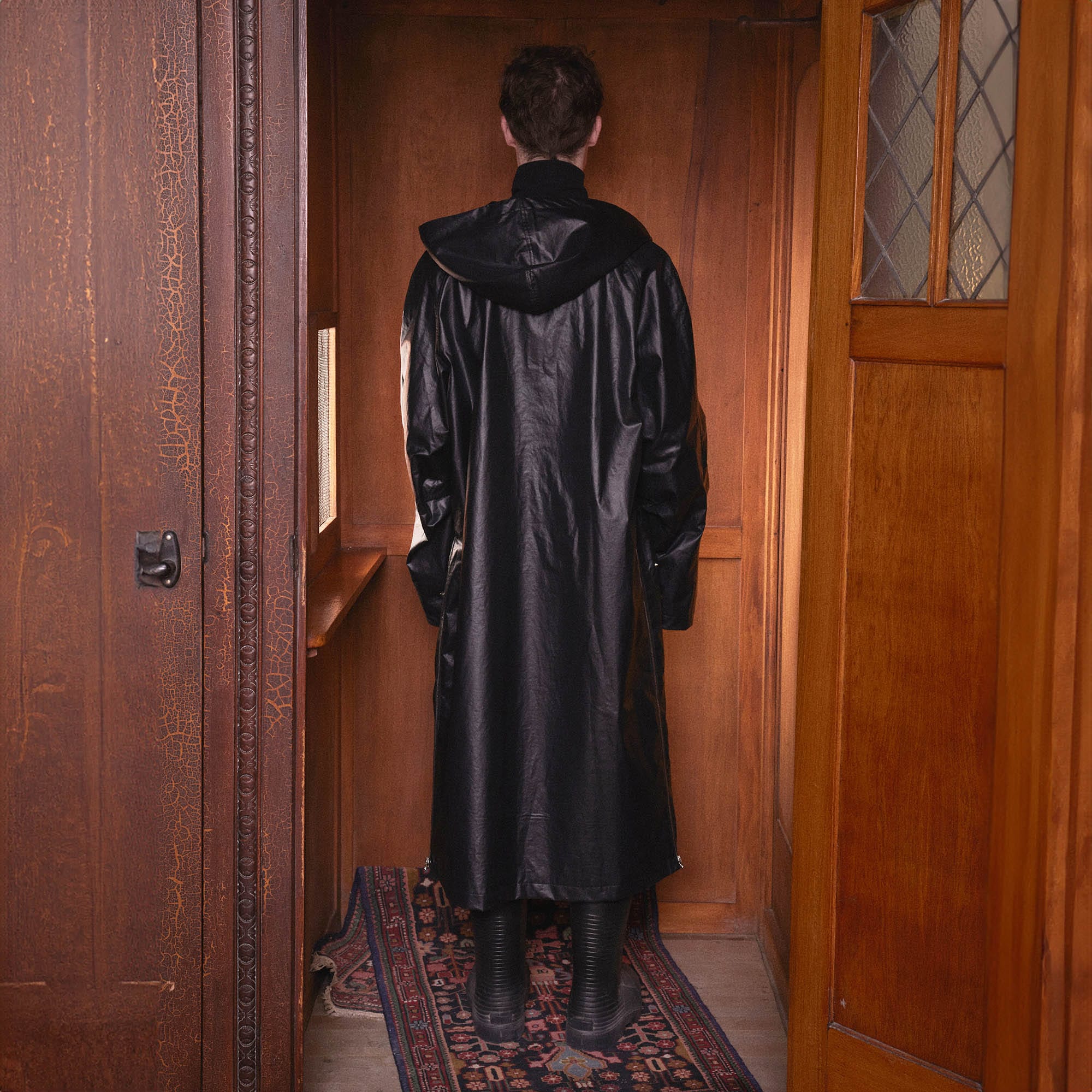 KADAKADA Side-Zipper Rivet Wrinkled Trench Coat, premium urban and streetwear designers apparel on PROJECTISR.com, KADAKADA