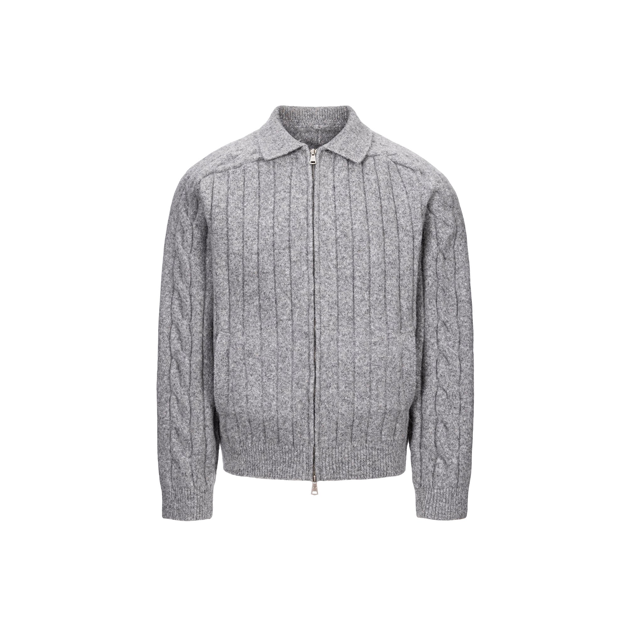 CATSSTAC Essential Wool-Blend Cable Knit Jacket