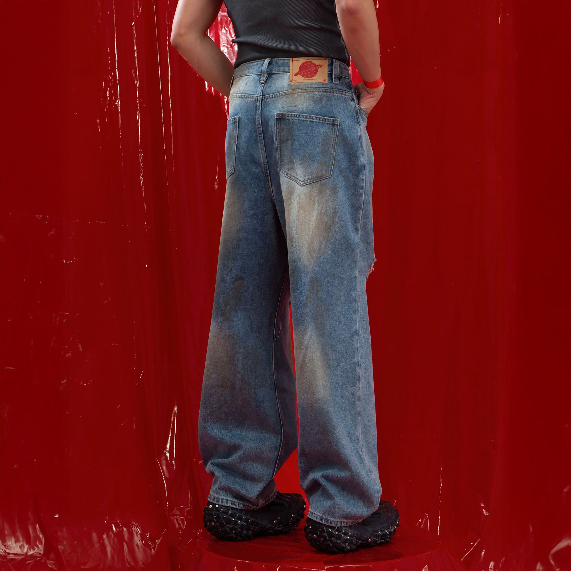 CLP Distressed Ripped Brushed Jeans, premium urban and streetwear designers apparel on PROJECTISR.com, CLP