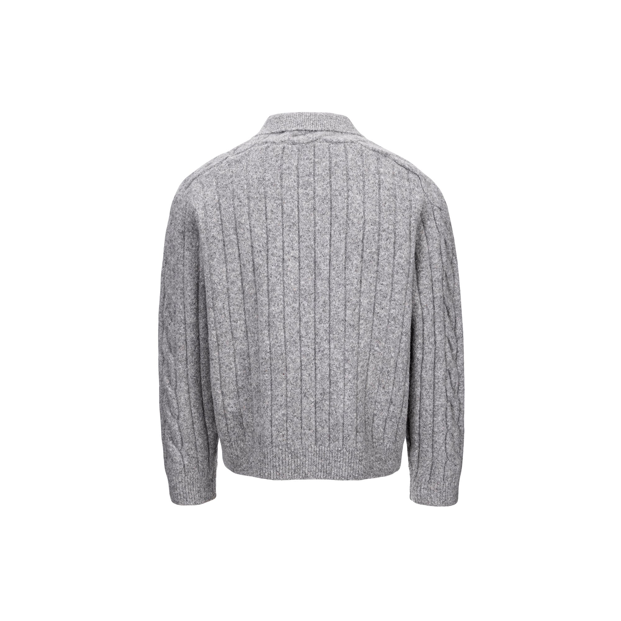 CATSSTAC Essential Wool-Blend Cable Knit Jacket
