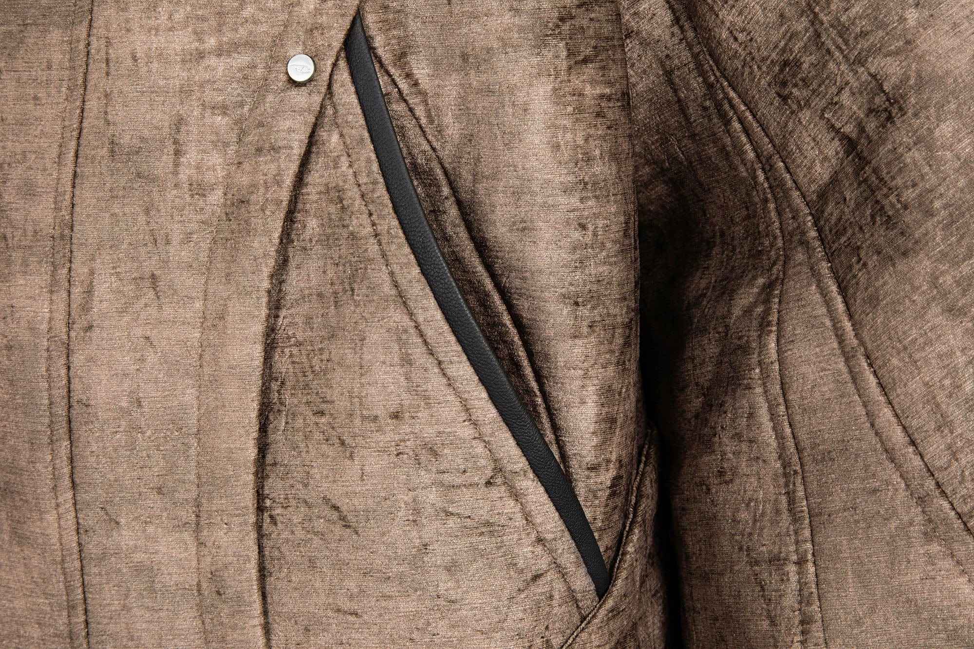CATSSTAC Velvet Leather-Collar Elastic Jacket, premium urban and streetwear designers apparel on PROJECTISR.com, CATSSTAC