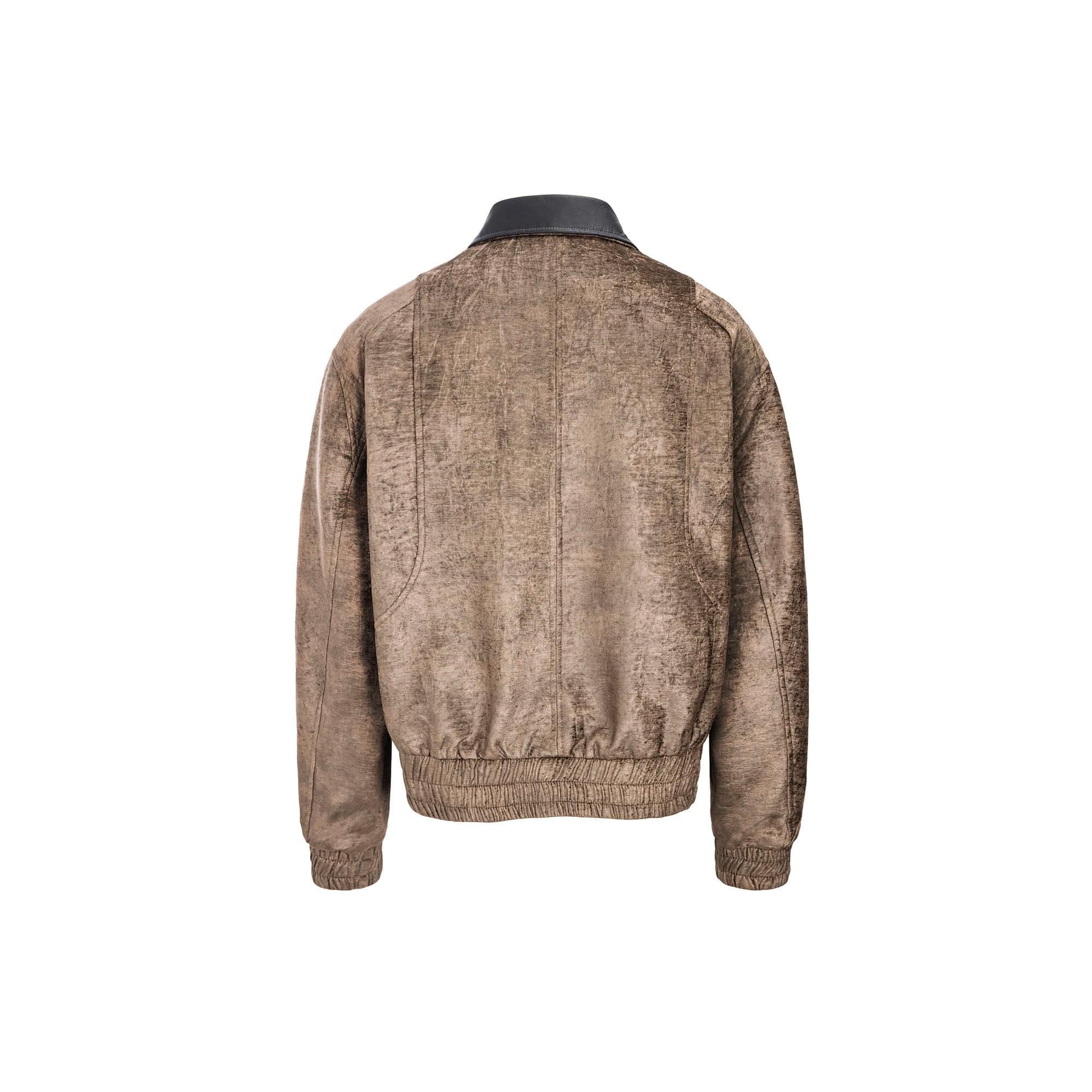 CATSSTAC Velvet Leather-Collar Elastic Jacket, premium urban and streetwear designers apparel on PROJECTISR.com, CATSSTAC