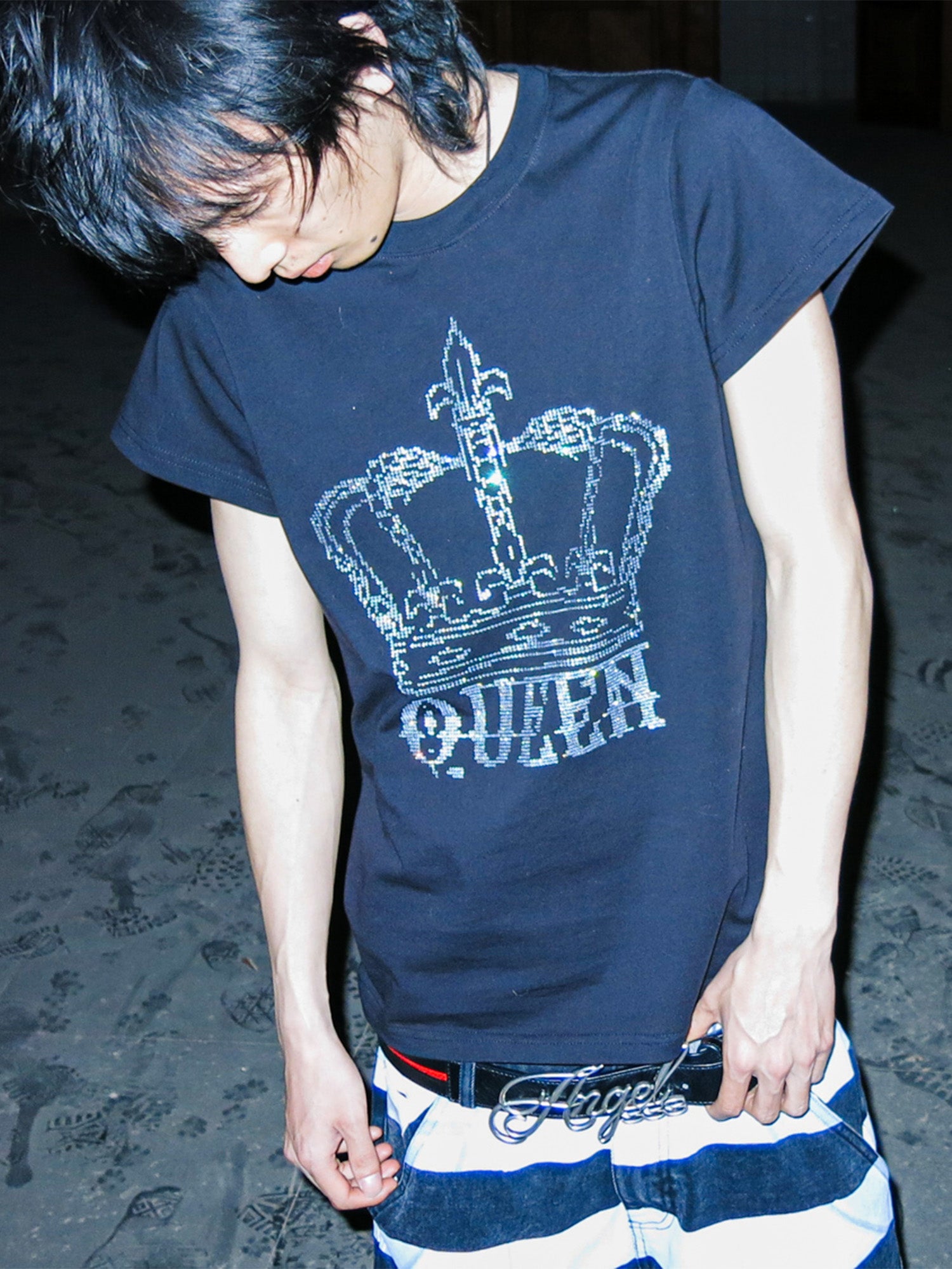 PCCVISION Rhinestone Crown Graphic Tee, premium urban and streetwear designers apparel on PROJECTISR.com, PCCVISION