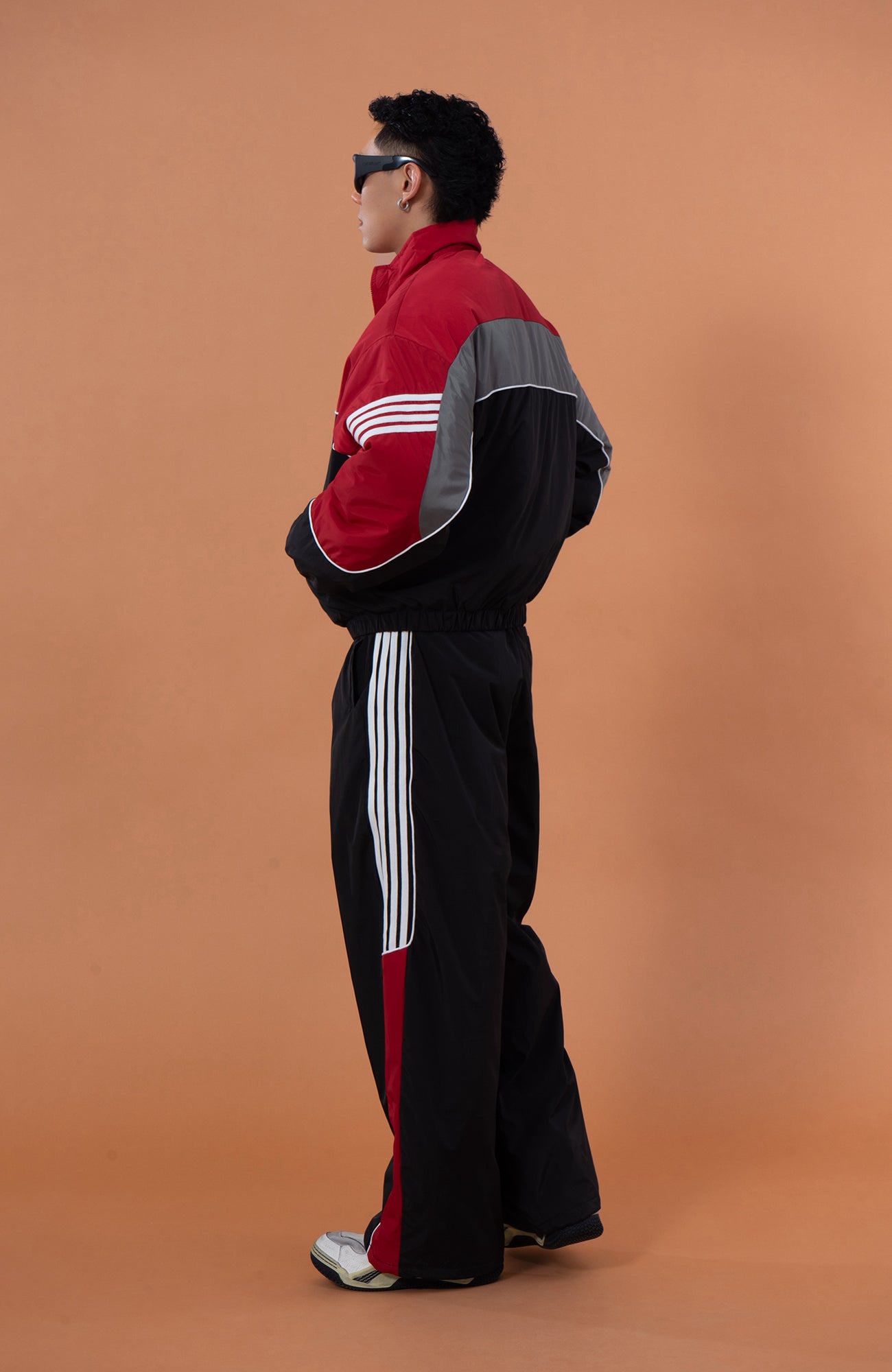 CLP Retro Contrast Striped Puffer Jacket