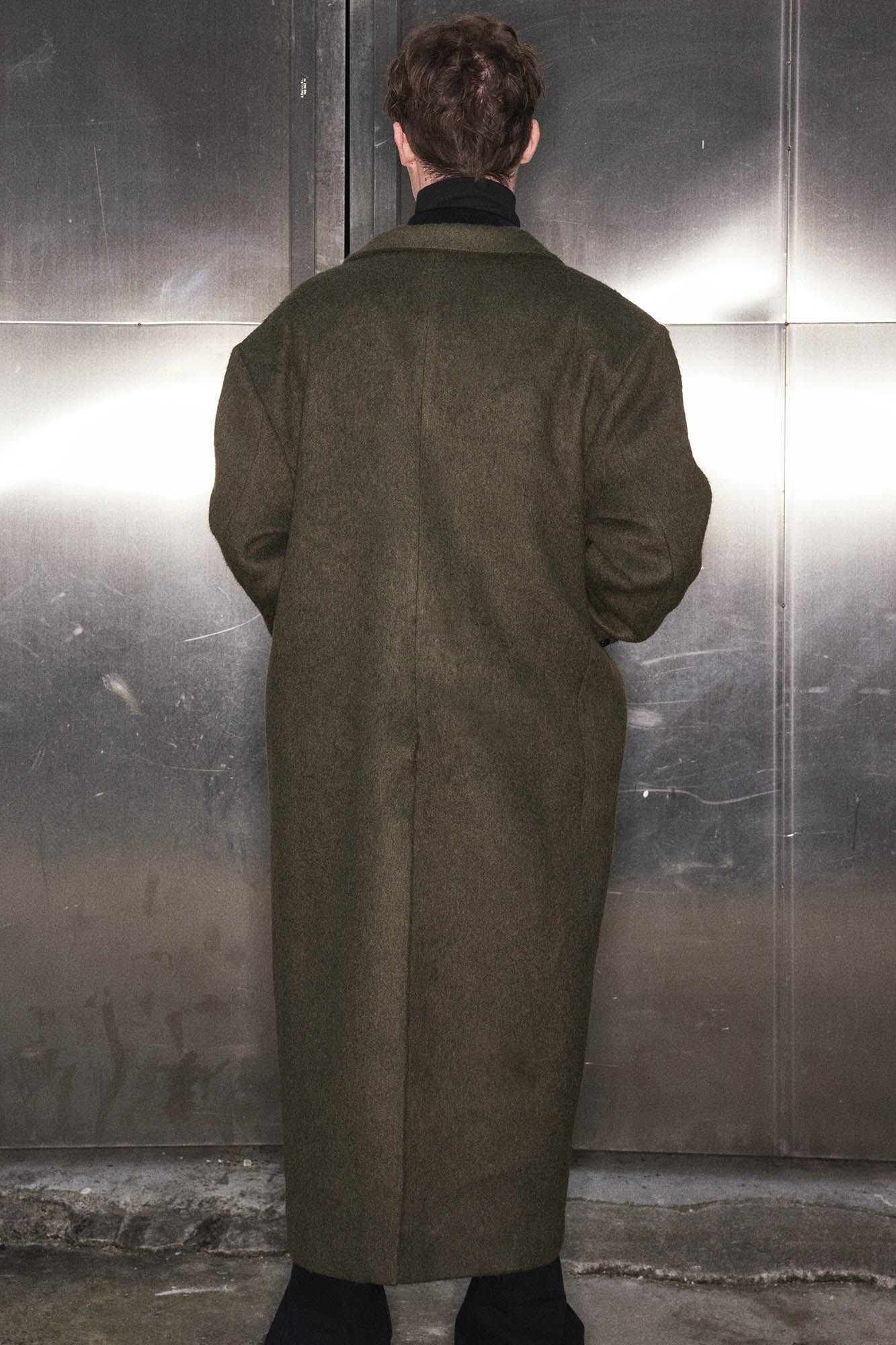 KADAKADA Wool-Blended Oversized Long Coat, premium urban and streetwear designers apparel on PROJECTISR.com, KADAKADA