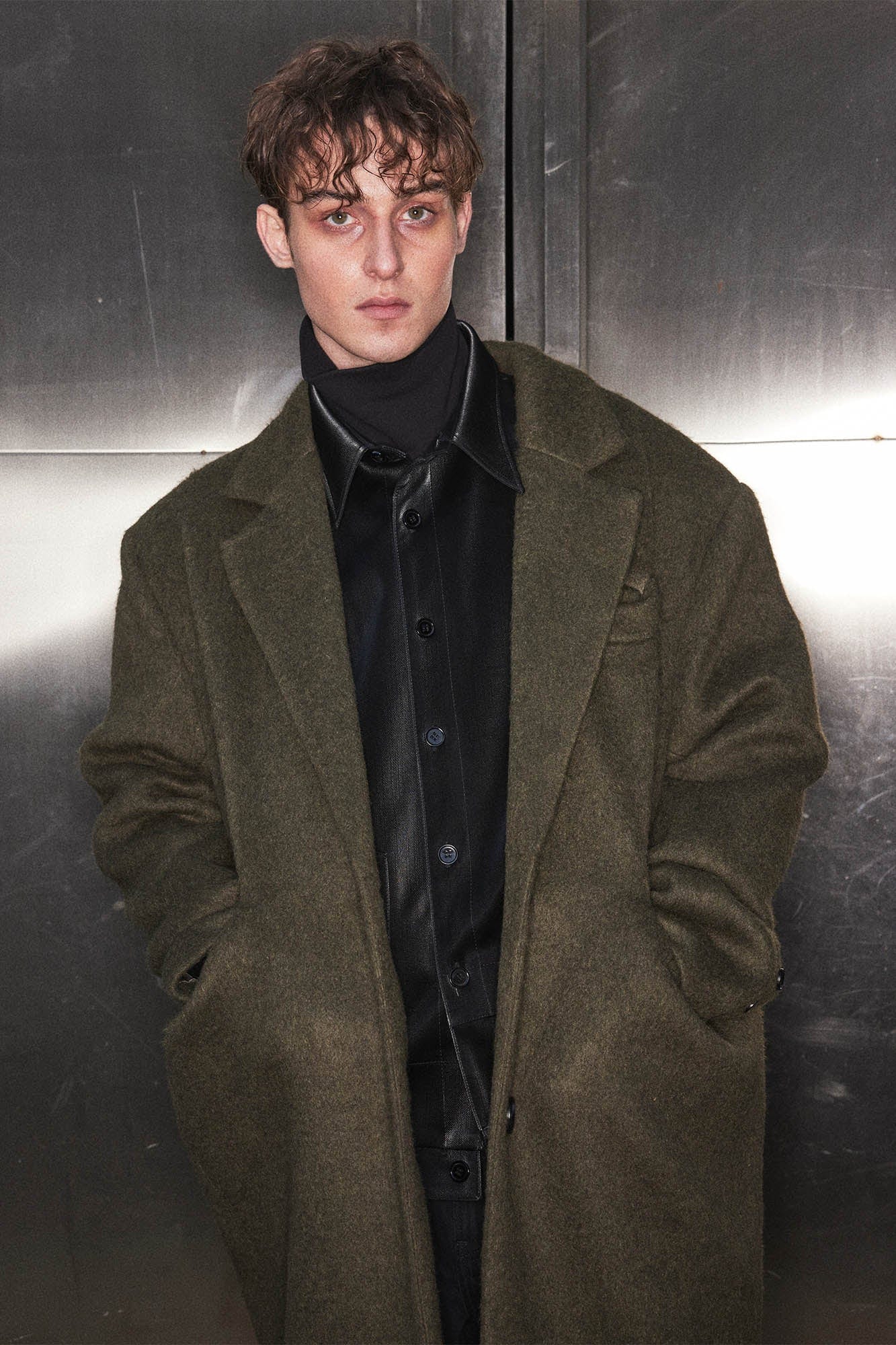 KADAKADA Wool-Blended Oversized Long Coat, premium urban and streetwear designers apparel on PROJECTISR.com, KADAKADA