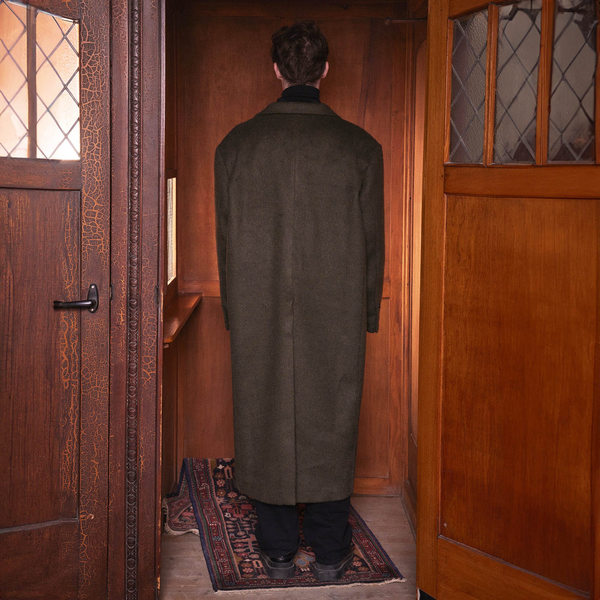 KADAKADA Wool-Blended Oversized Long Coat, premium urban and streetwear designers apparel on PROJECTISR.com, KADAKADA