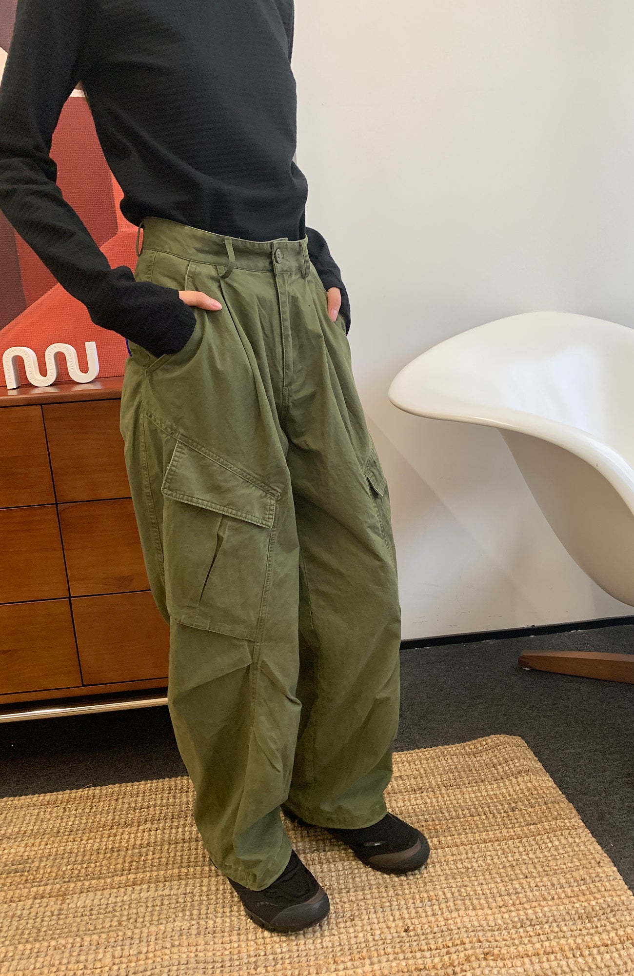 ROARINGWILD A ARCH Classic Utility Parachute Pants