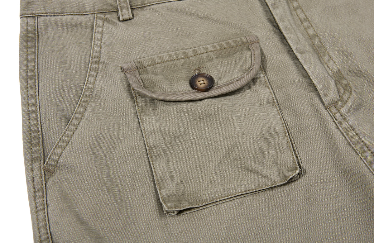 BOTANICA Washed Multi-Pocket Straight-Leg Cargo Jeans