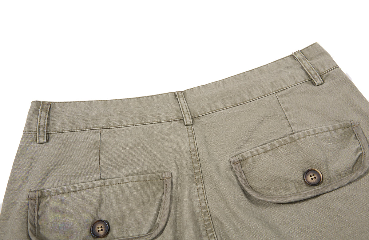 BOTANICA Washed Multi-Pocket Straight-Leg Cargo Jeans
