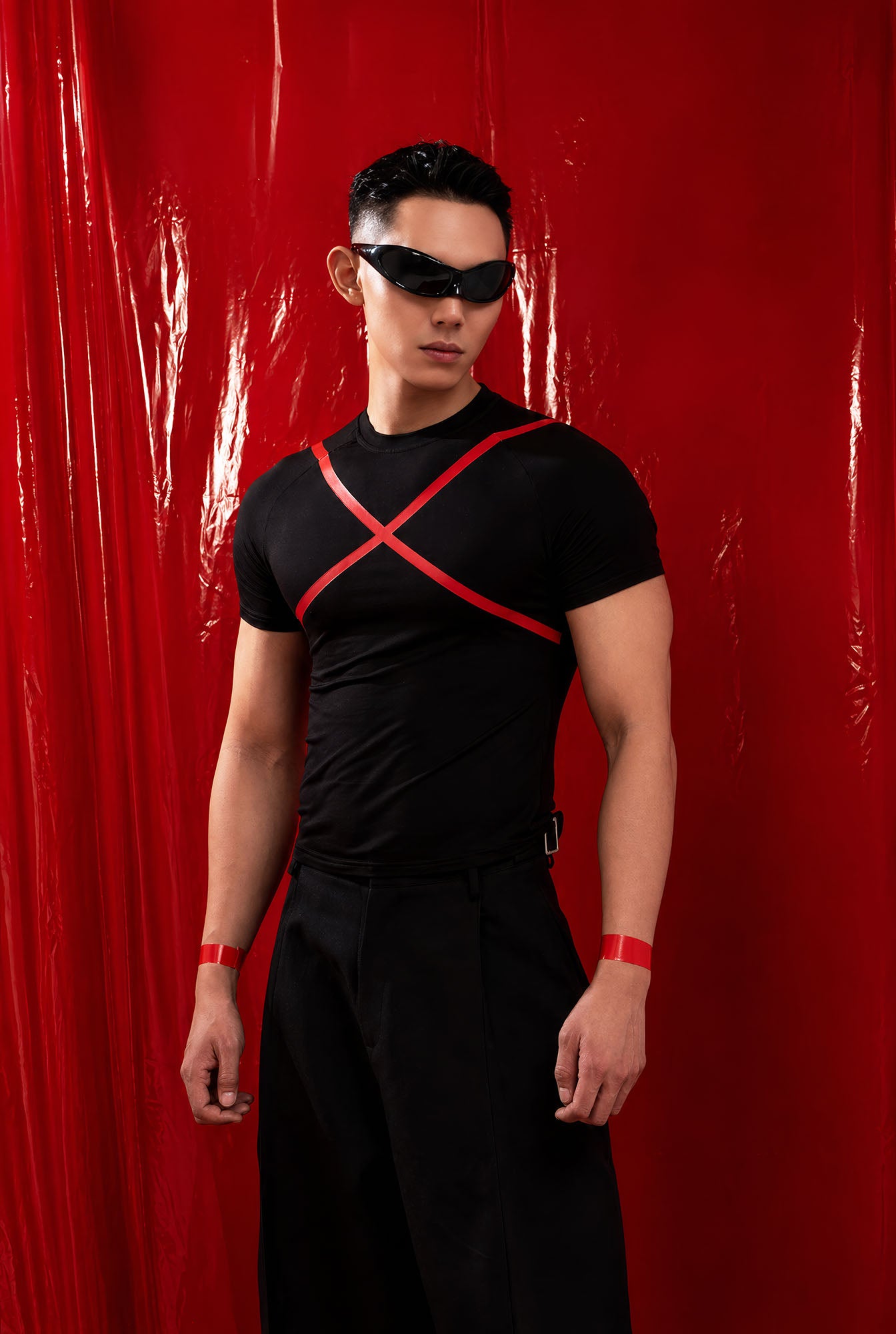 CLP Slim Contrast Cross T-Shirt, premium urban and streetwear designers apparel on PROJECTISR.com, CLP
