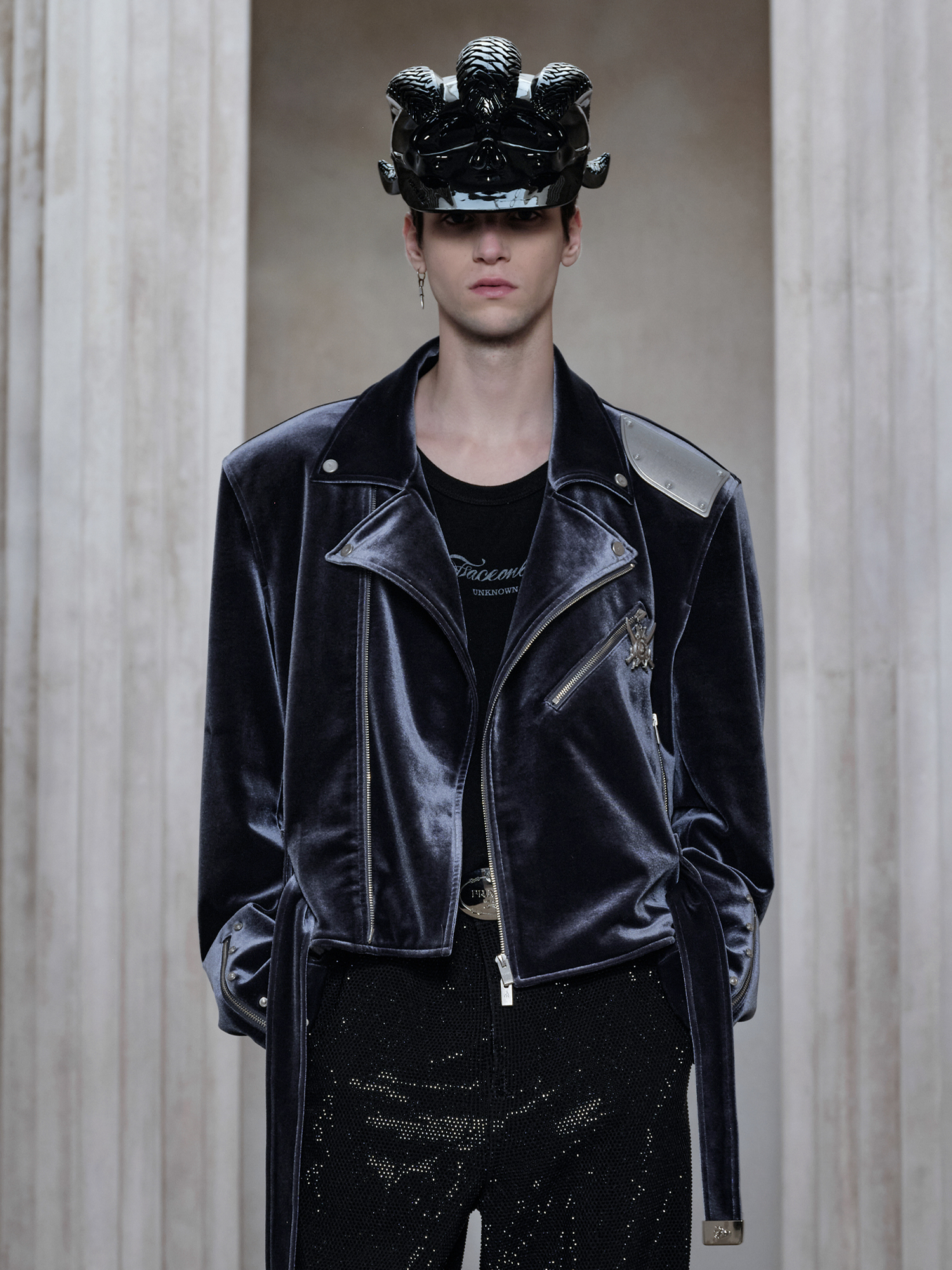 FACEONLAB Velvet Metal Epaulettes Jacket