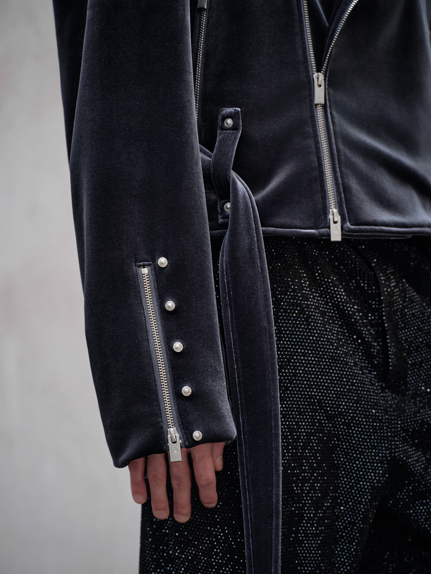 FACEONLAB Velvet Metal Epaulettes Jacket