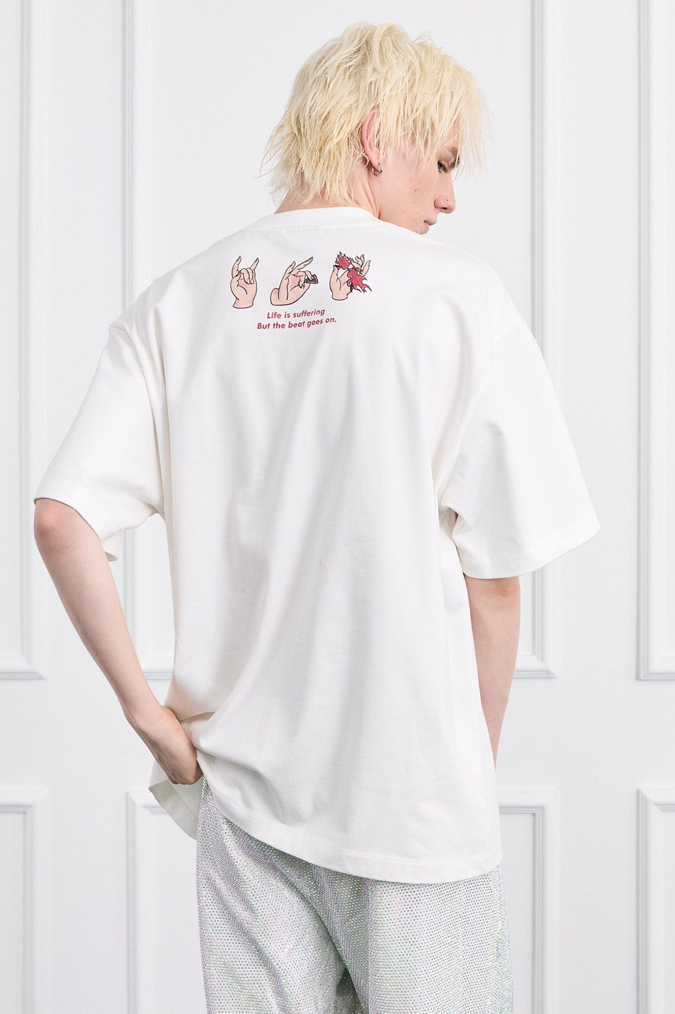 FACEONLAB Rock Bodhisattva Oversized T-Shirt, premium urban and streetwear designers apparel on PROJECTISR.com, FACEONLAB