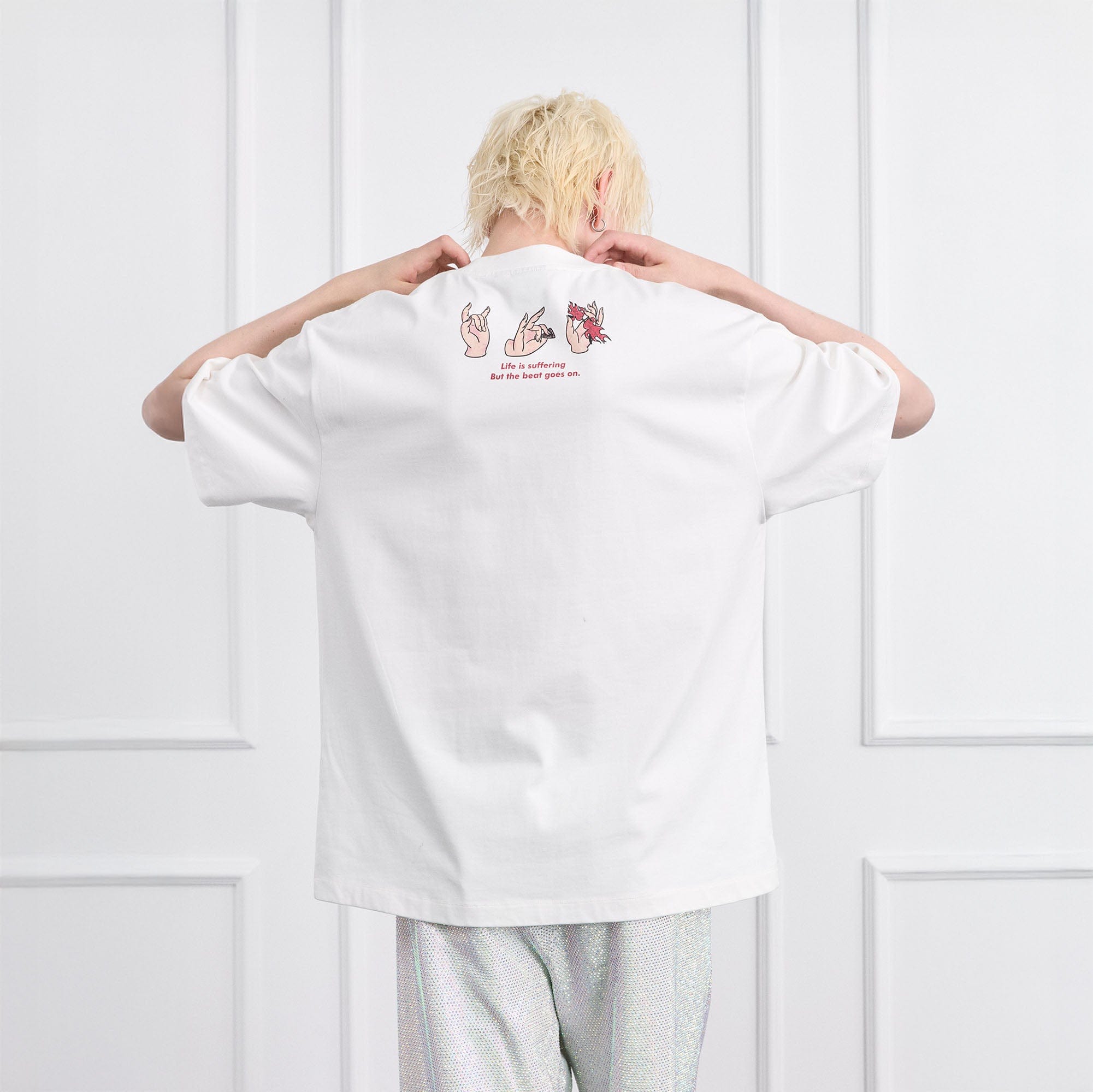 FACEONLAB Rock Bodhisattva Oversized T-Shirt, premium urban and streetwear designers apparel on PROJECTISR.com, FACEONLAB