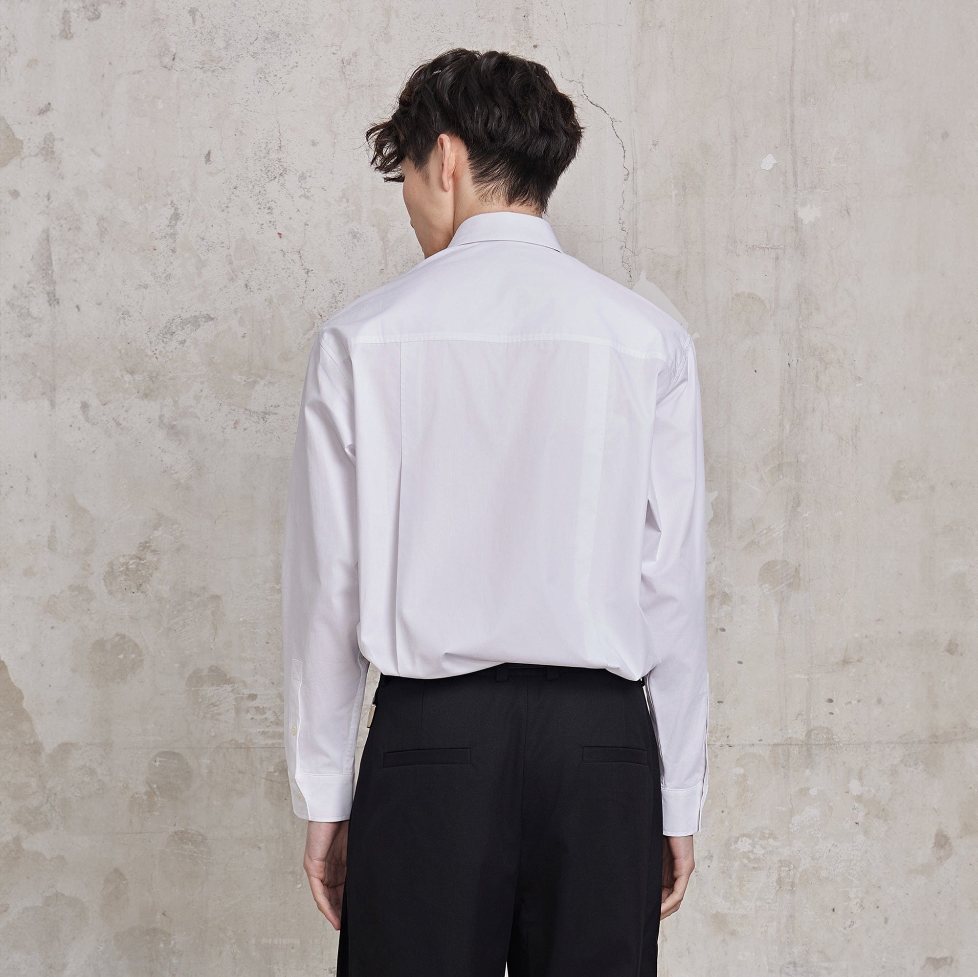 FACEONLAB Modern Patch-Pocket Poplin Shirt, premium urban and streetwear designers apparel on PROJECTISR.com, FACEONLAB