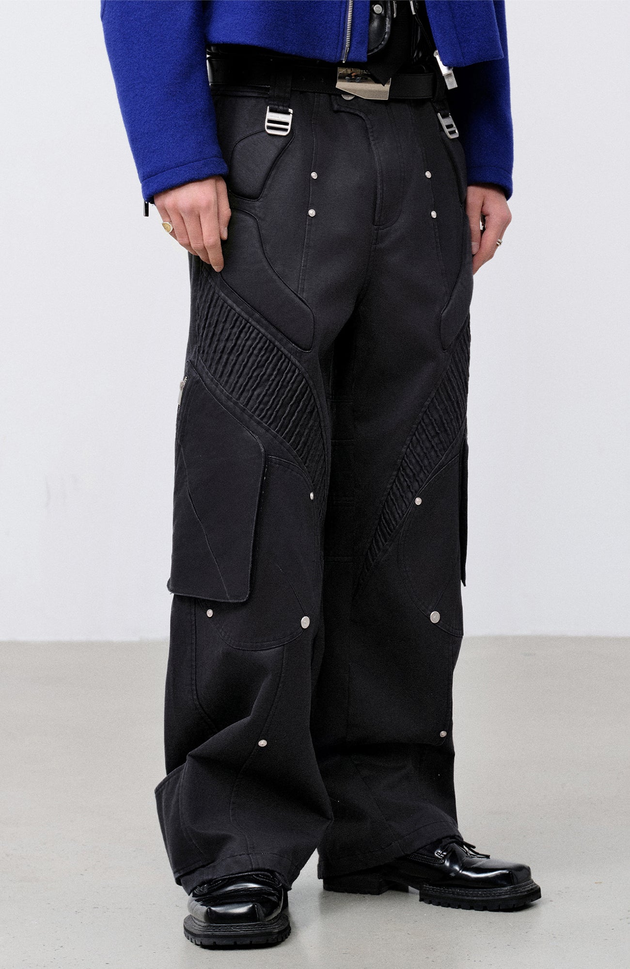 FACEONLAB Futuristic Multi-Pocket Utility Trousers