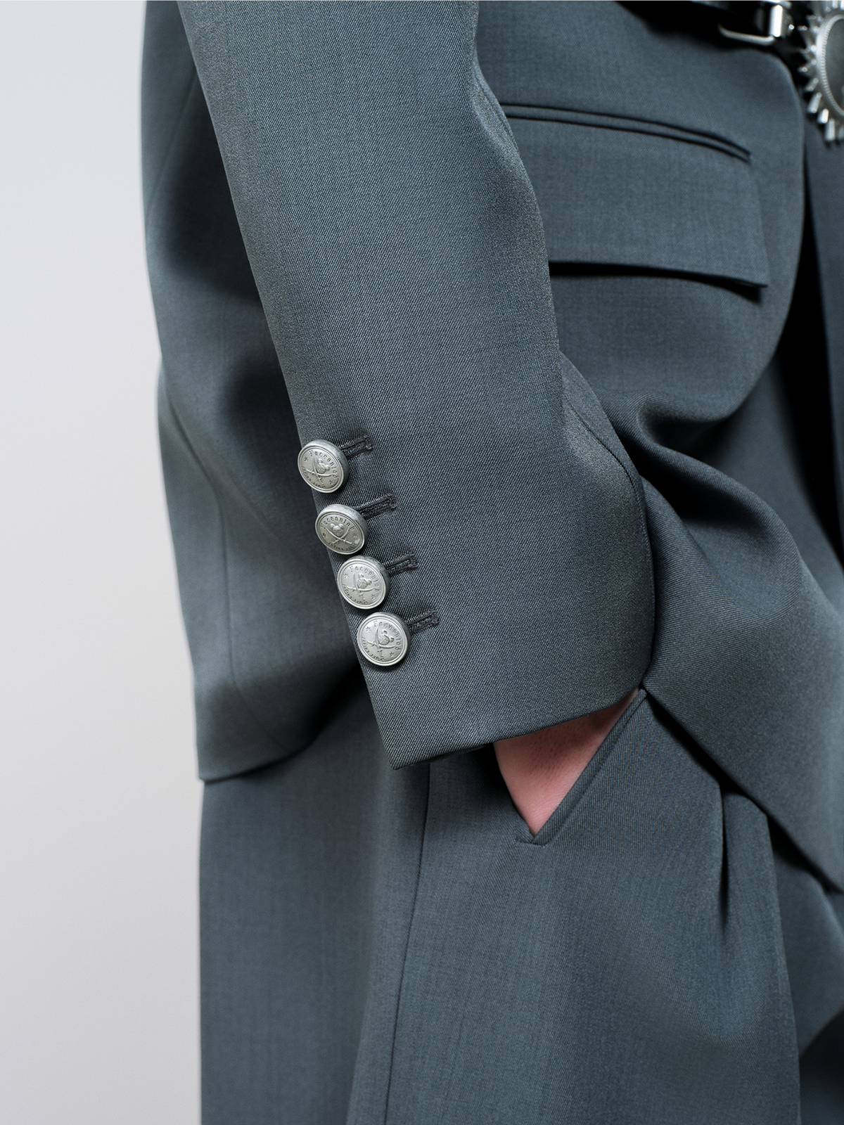 FACEONLAB Classic Asymmetric Belted Blazer