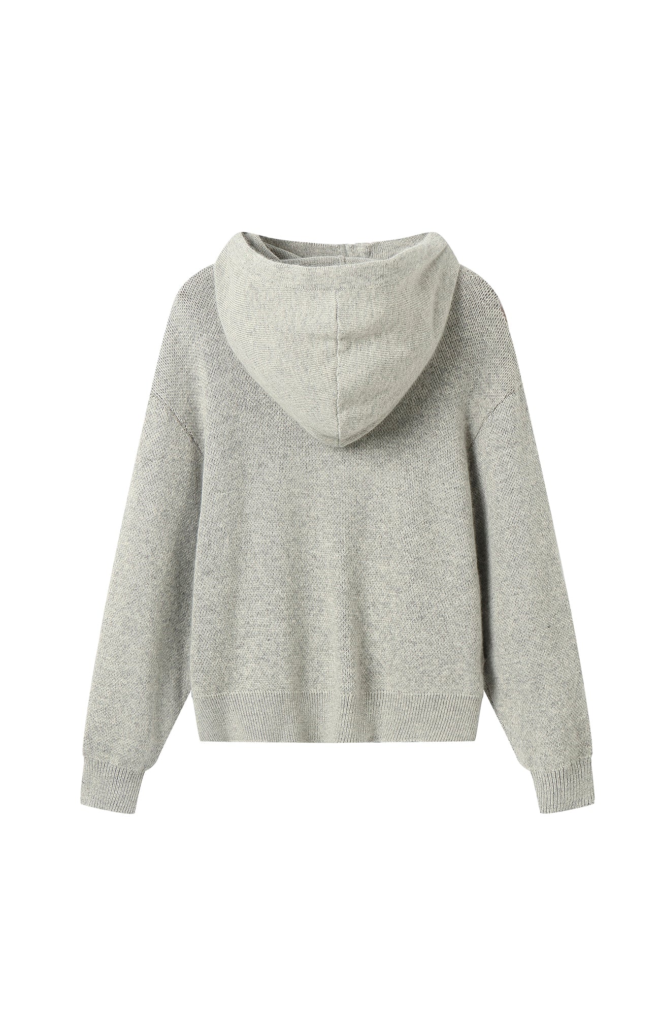 MOITIEDEPETALE Argyle Dual Zip Hooded Cardigan