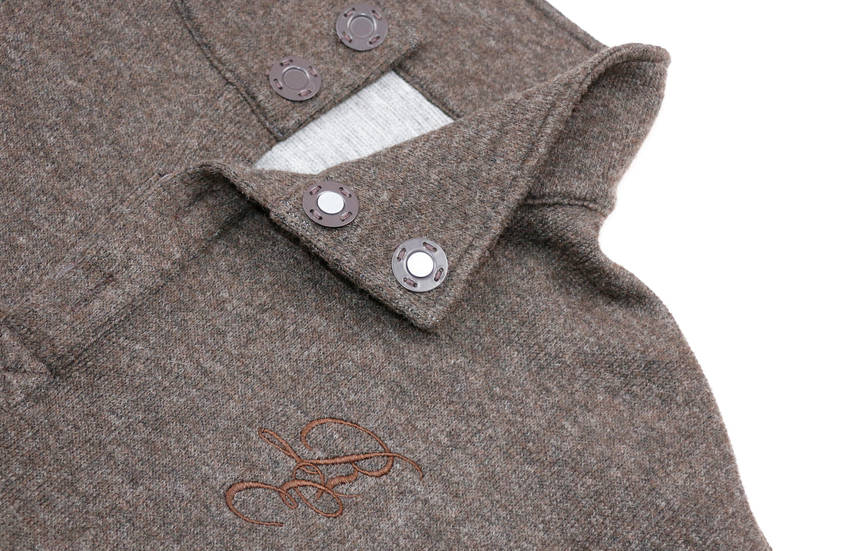RELABEL Embroidered Magnetic Turtleneck Wool Sweater