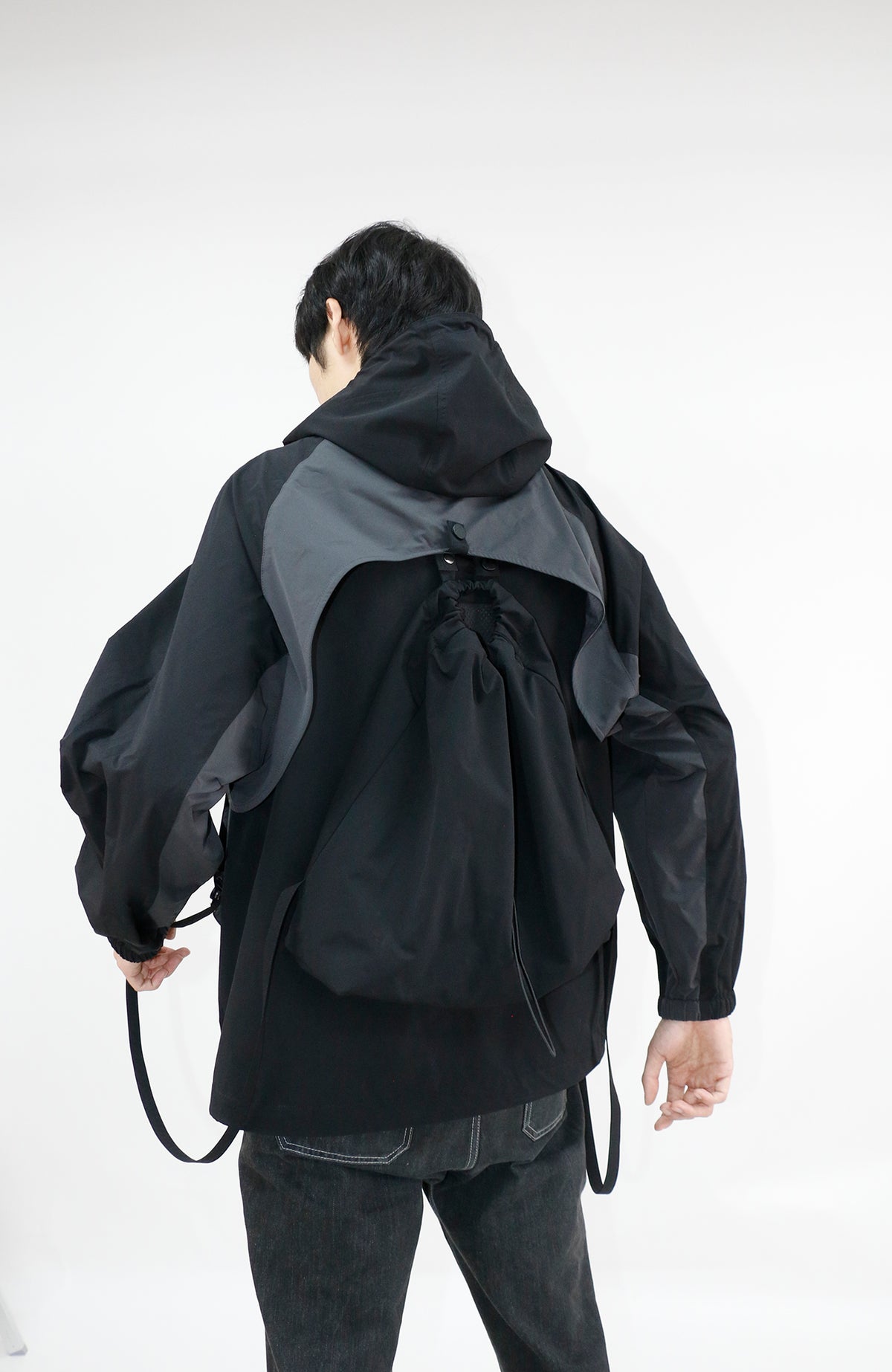 RELABEL Deconstructed Spliced Three-Way Outdoor Shell Jacket