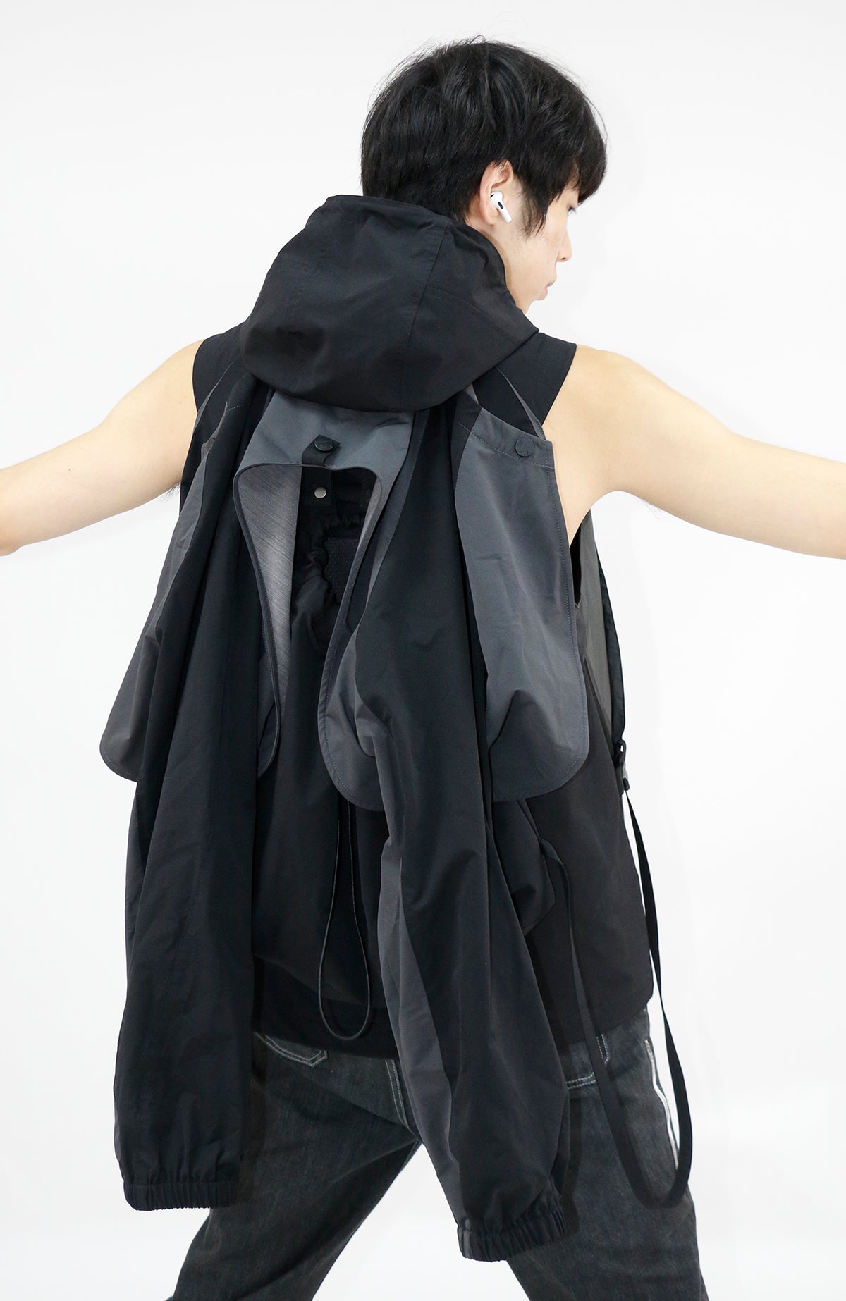RELABEL Deconstructed Spliced Three-Way Outdoor Shell Jacket