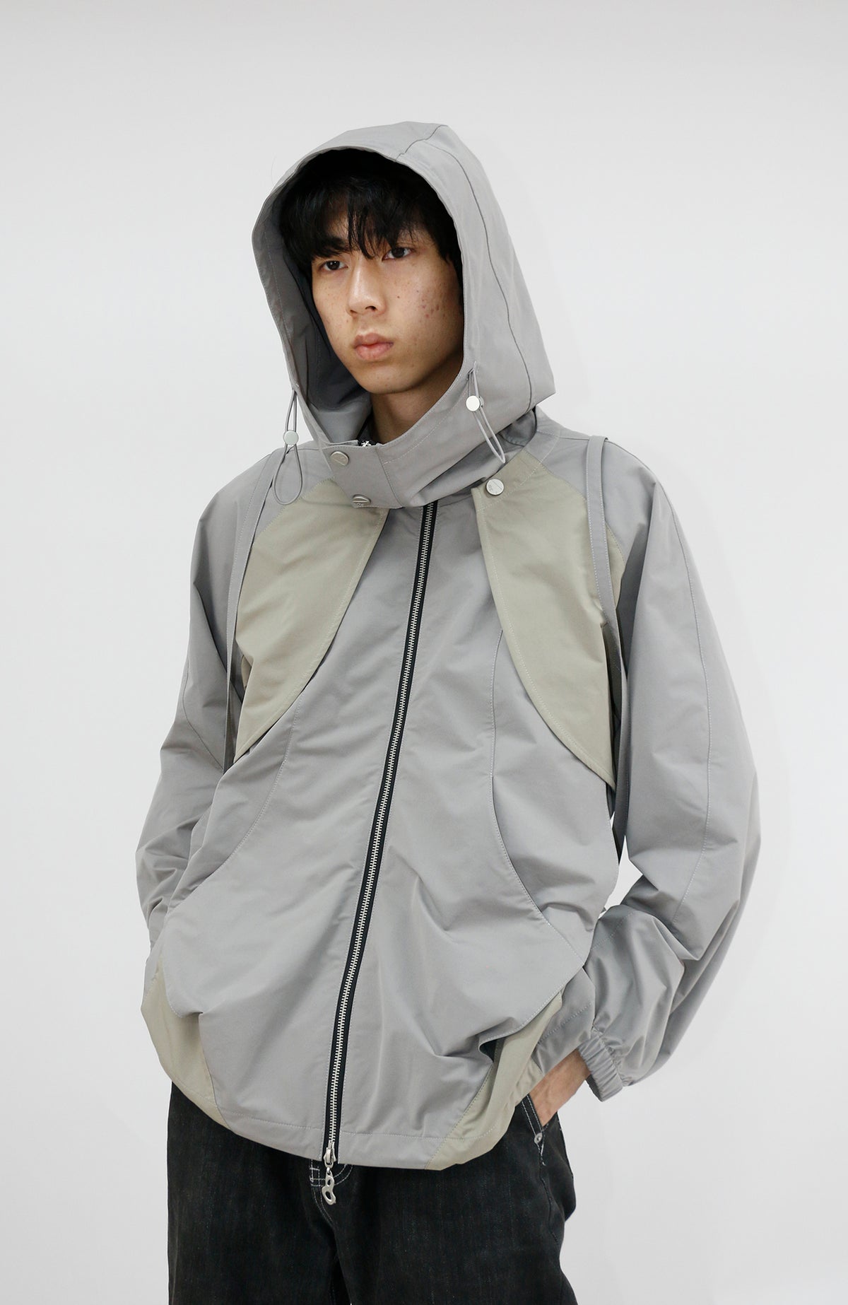 RELABEL Deconstructed Spliced Three-Way Outdoor Shell Jacket