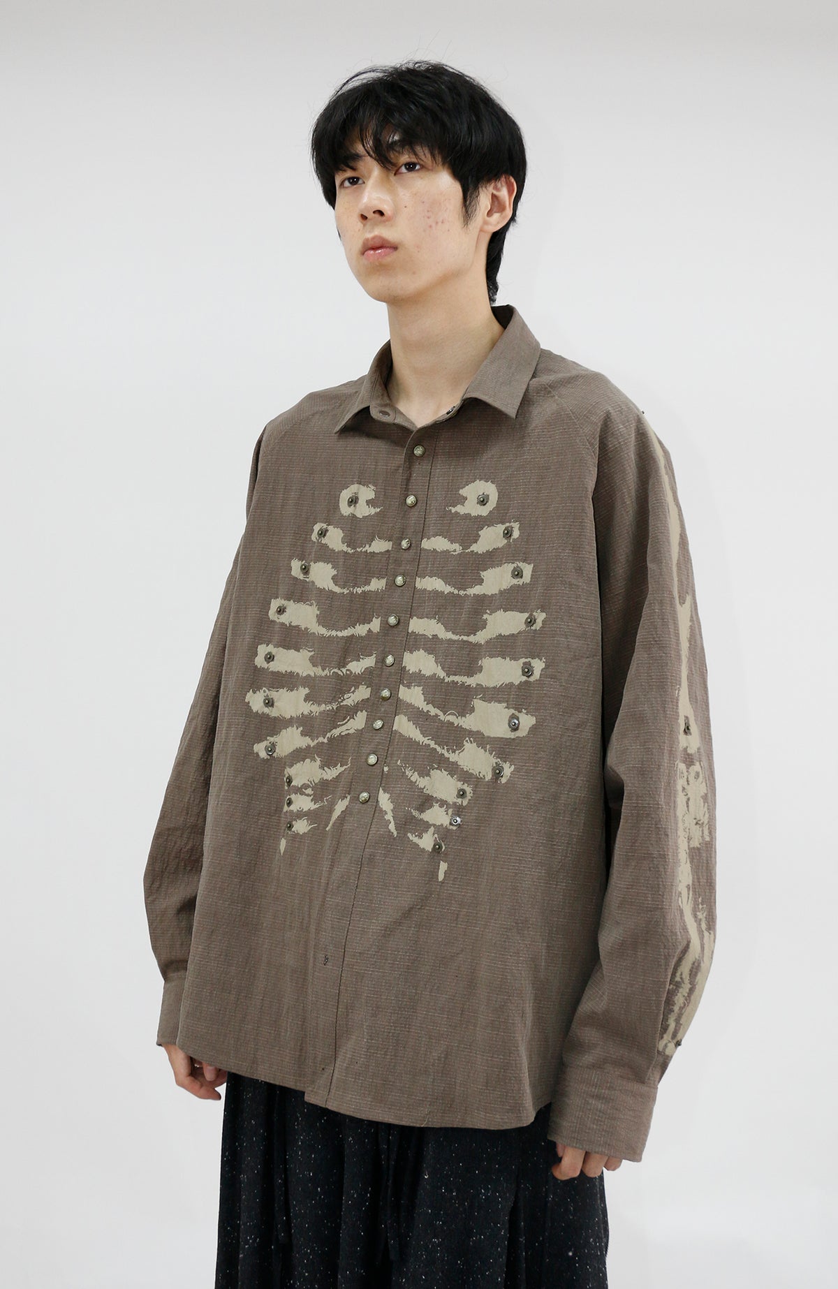RELABEL Studded Oversized Long-Sleeve Shirt
