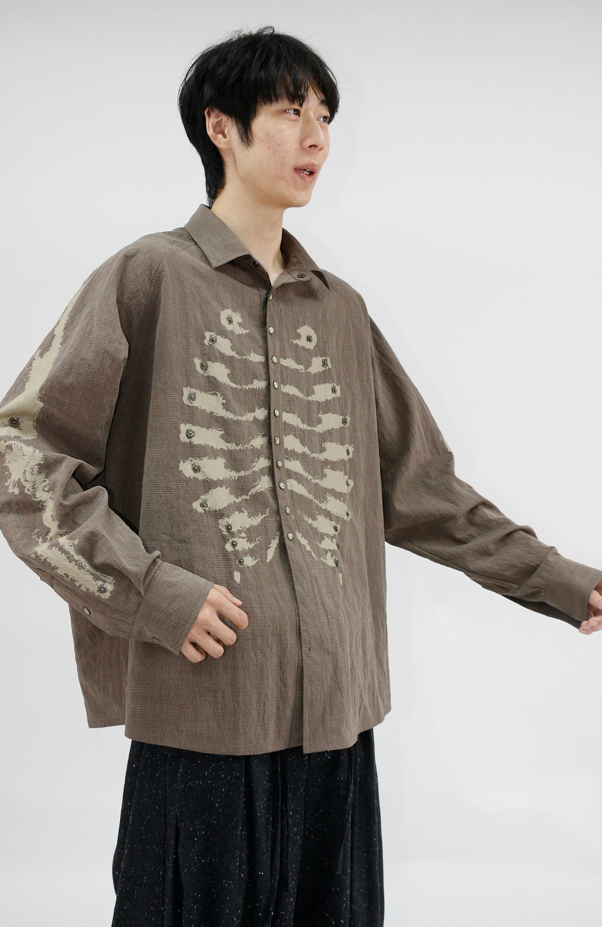 RELABEL Studded Oversized Long-Sleeve Shirt