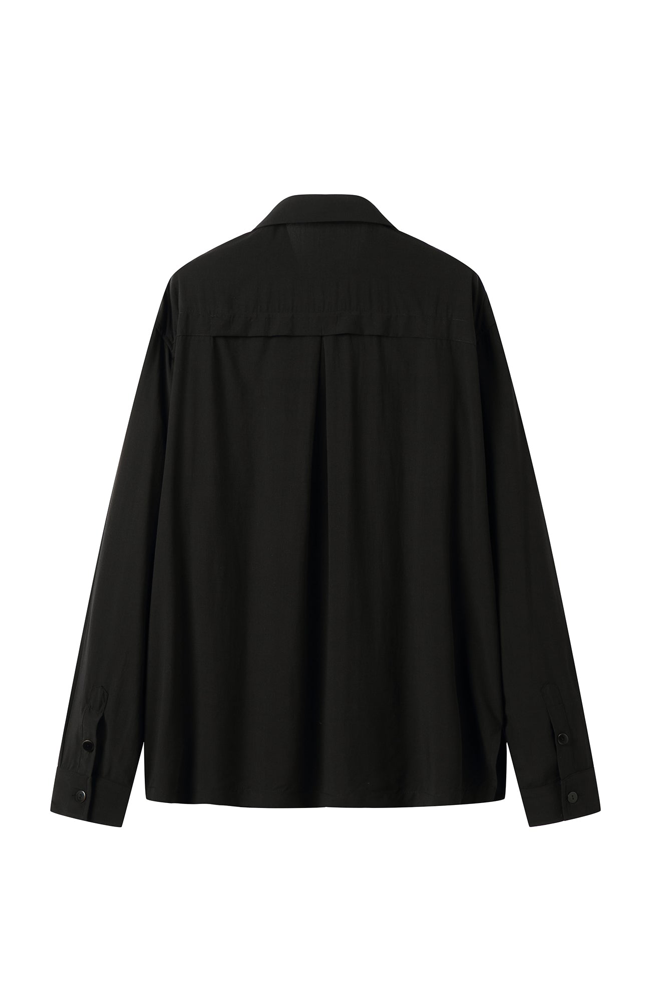 MOITIEDEPETALE Graphic Double-Layered Striped Shirt