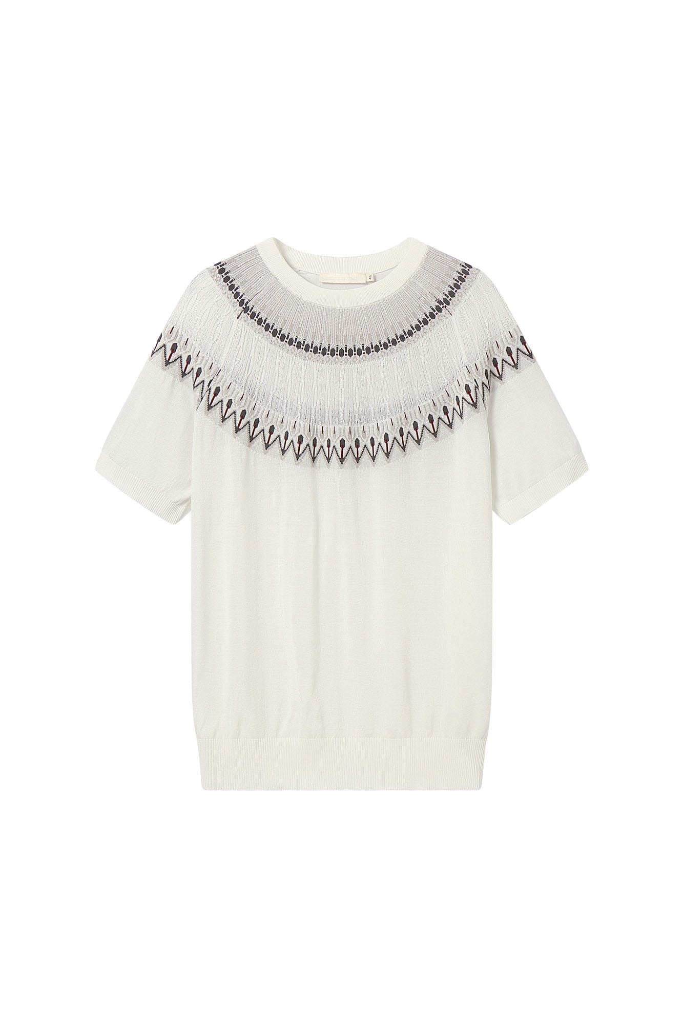 MOITIEDEPETALE Fair Isle Jacquard Tee, premium urban and streetwear designers apparel on PROJECTISR.com, MOITIEDEPETALE