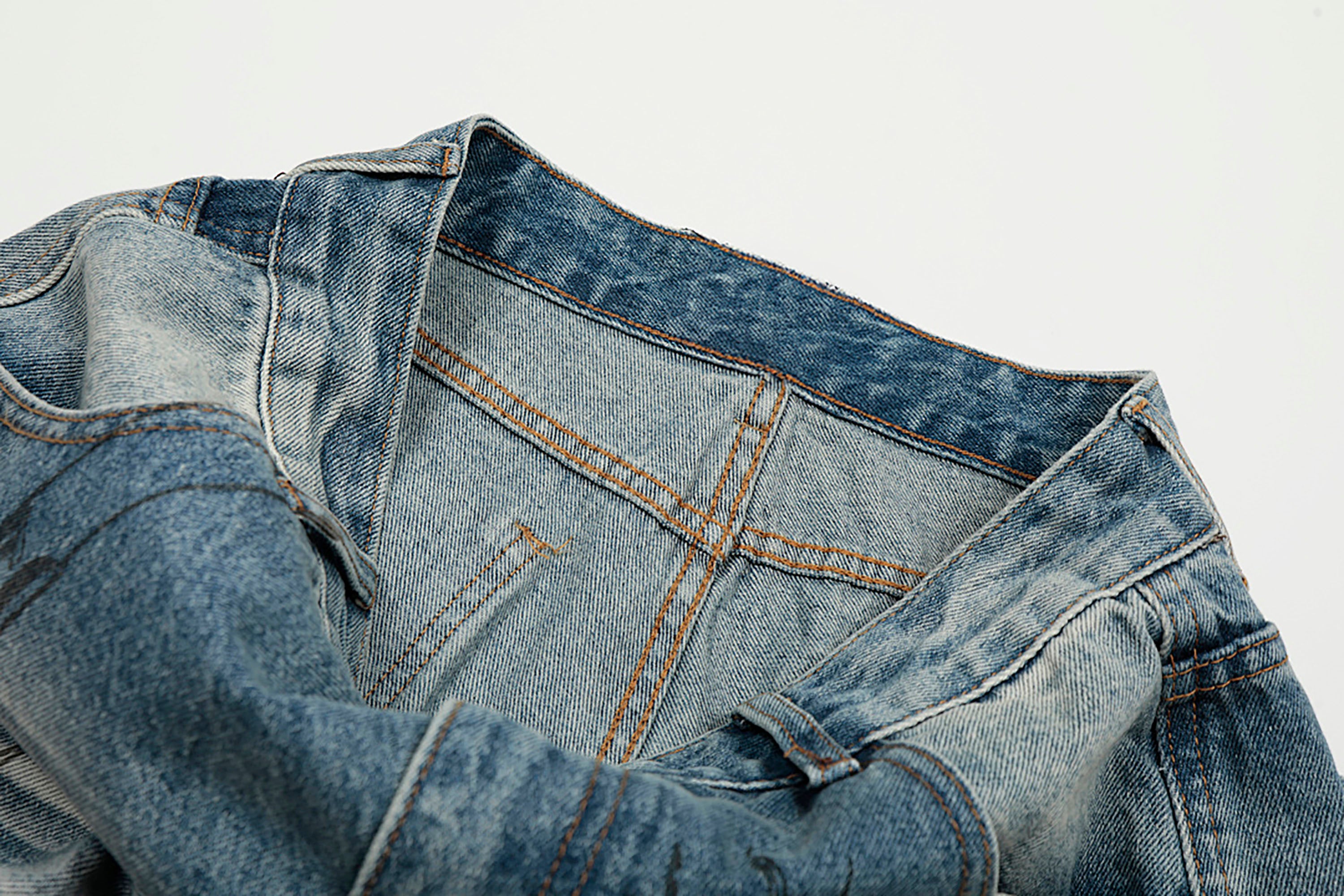 CLP Washed Graffiti Jeans, premium urban and streetwear designers apparel on PROJECTISR.com, CLP