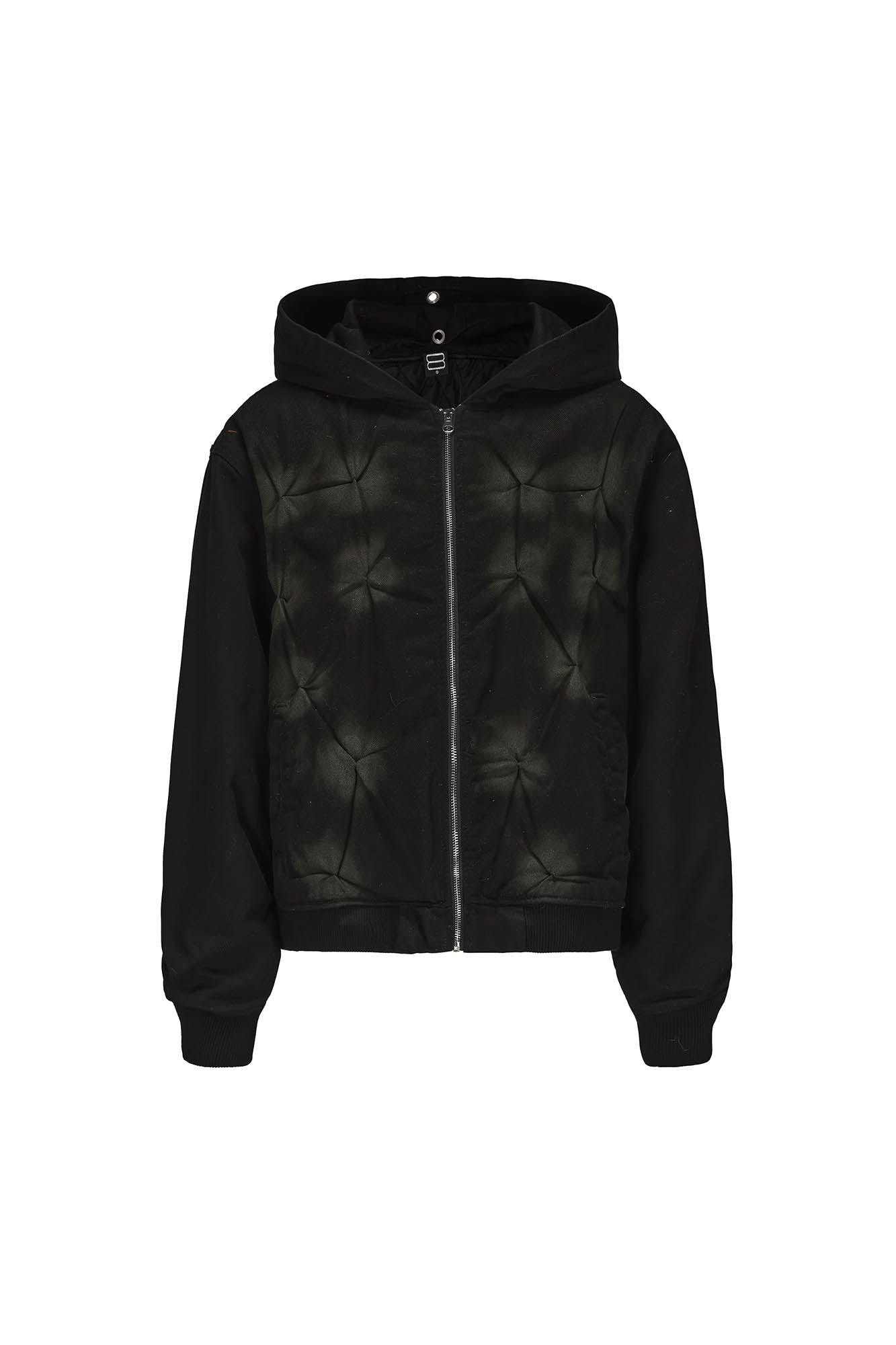 BLACK8MOB Wrinkled Tie-Dye Zip-Up Hoodie, premium urban and streetwear designers apparel on PROJECTISR.com, BLACK8MOB