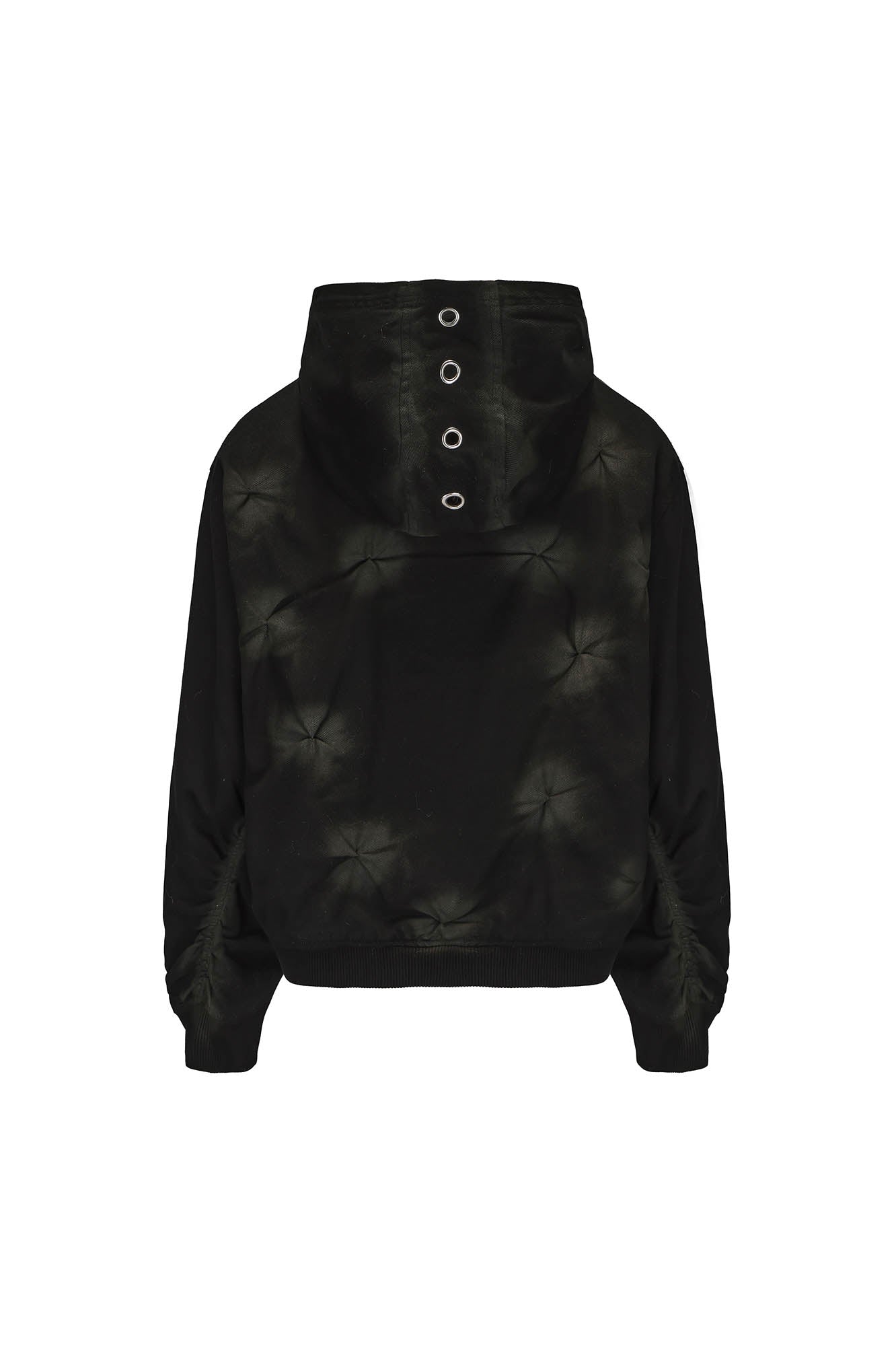 BLACK8MOB Wrinkled Tie-Dye Zip-Up Hoodie, premium urban and streetwear designers apparel on PROJECTISR.com, BLACK8MOB