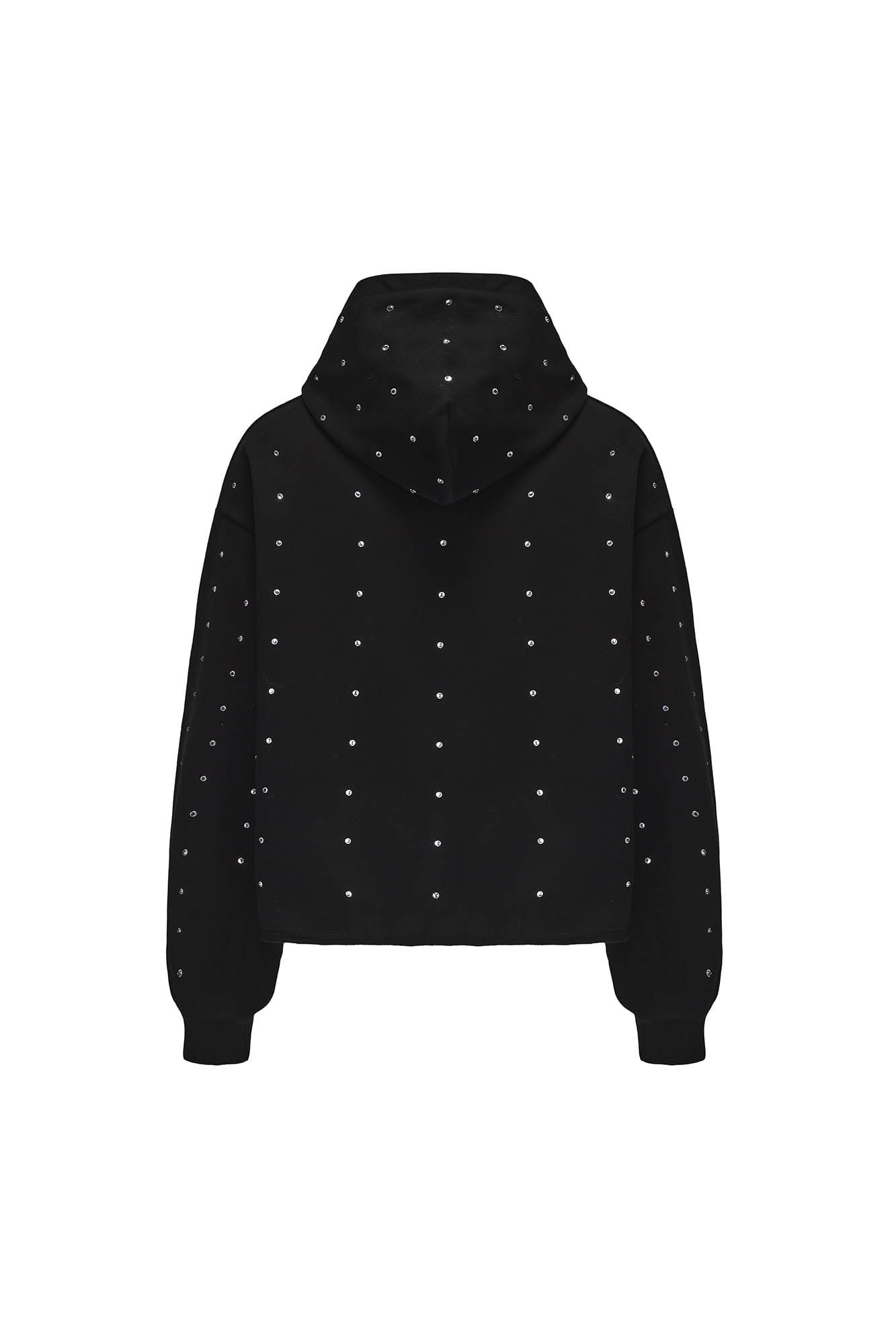 BLACK8MOB Full Studded Cross Hoodie, premium urban and streetwear designers apparel on PROJECTISR.com, BLACK8MOB