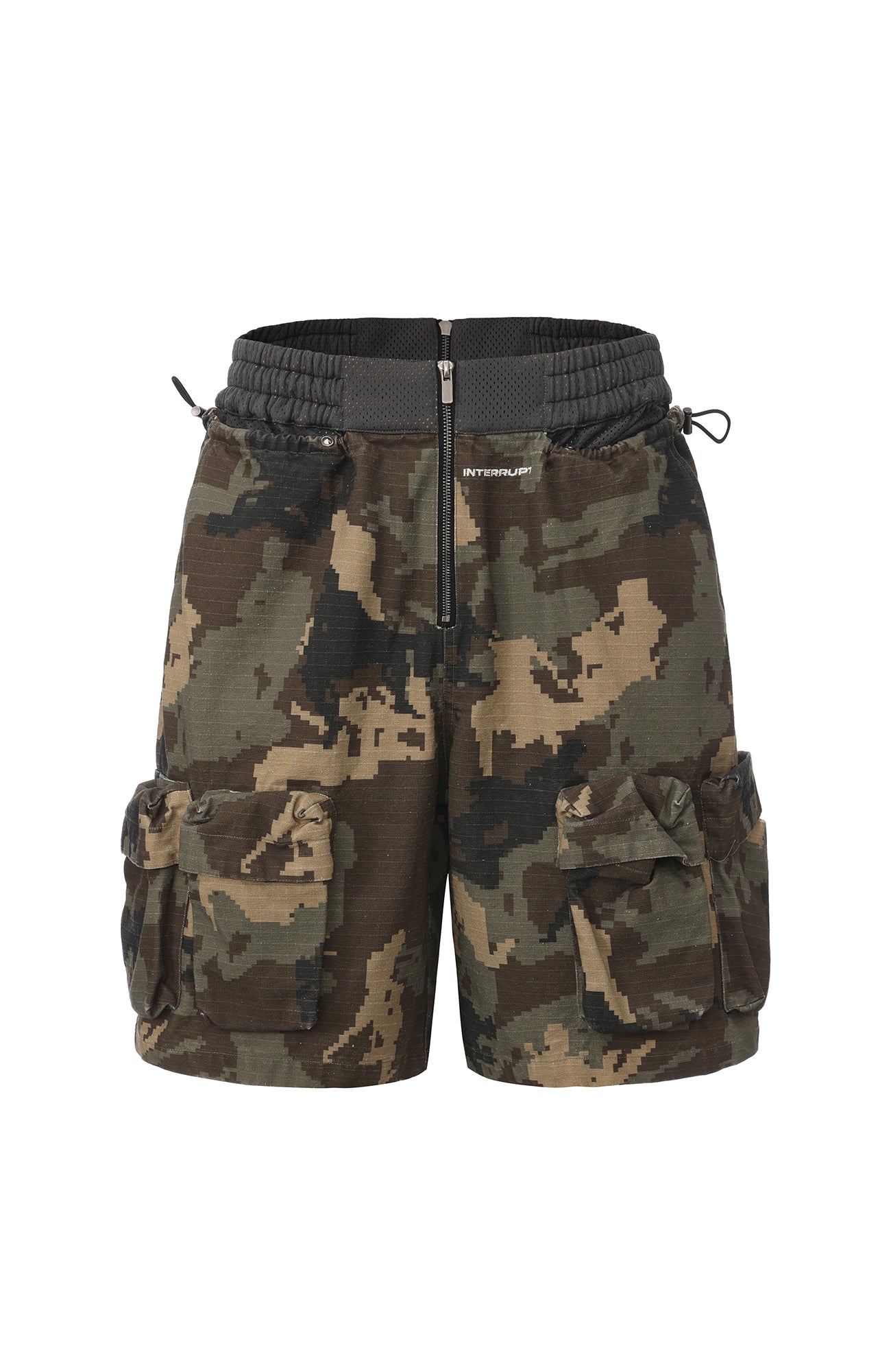 INTERRUPT Camo Back Zip Double-Layer Shorts