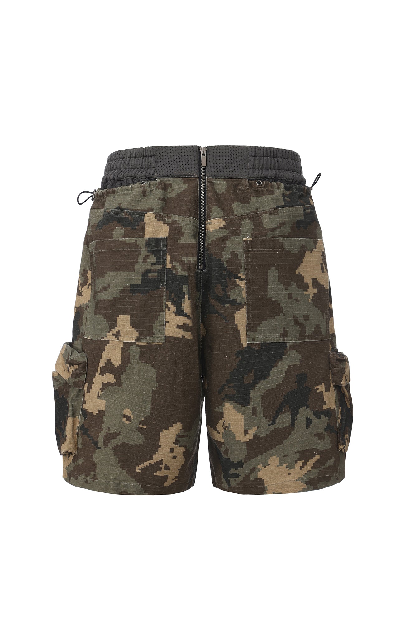 INTERRUPT Camo Back Zip Double-Layer Shorts
