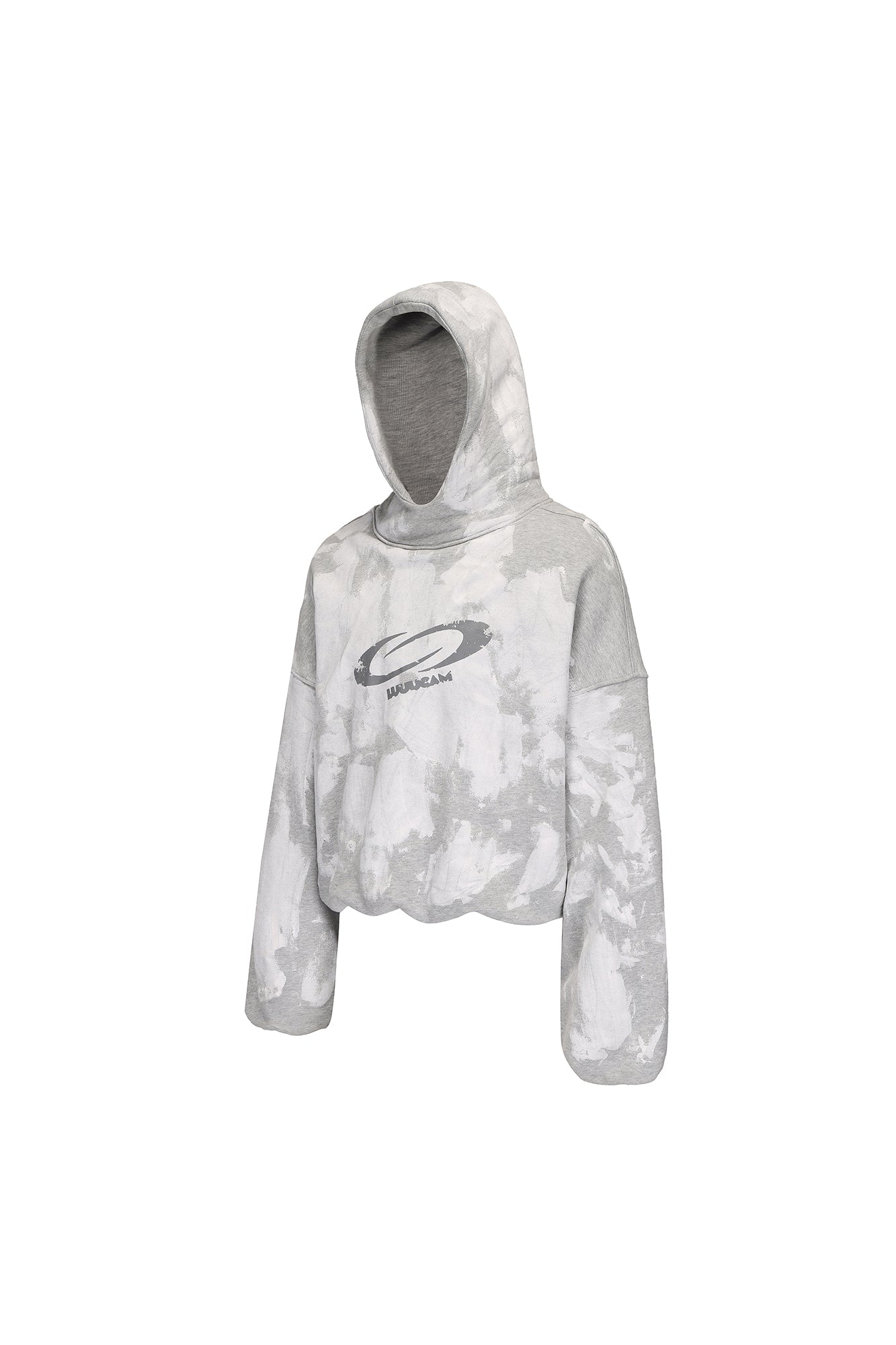 LUUUCAM Brush-Paint Faded Logo Hoodie, premium urban and streetwear designers apparel on PROJECTISR.com, LUUUCAM