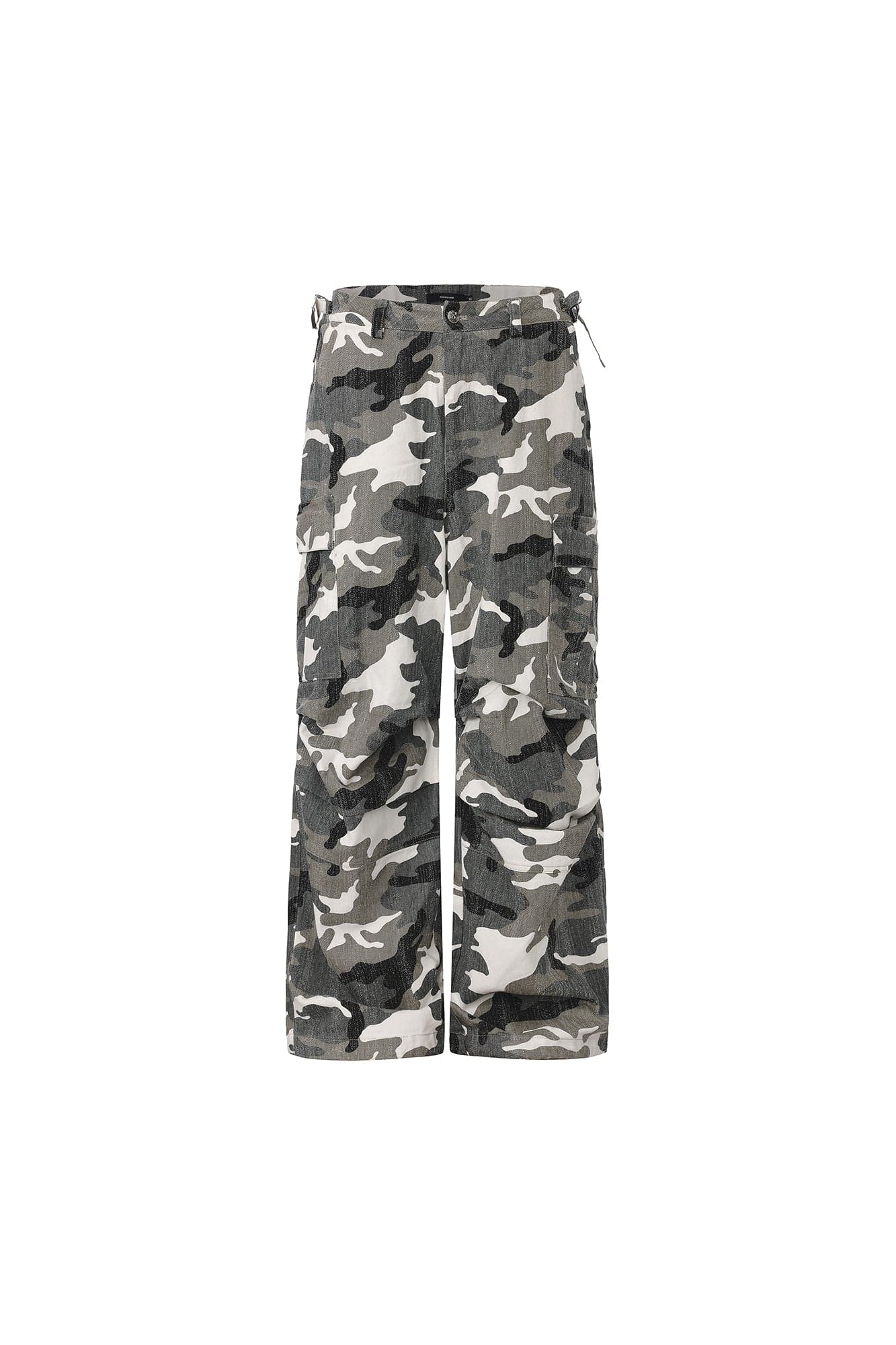 LUUUCAM Camo Pleated Panel Cargo Pants, premium urban and streetwear designers apparel on PROJECTISR.com, LUUUCAM